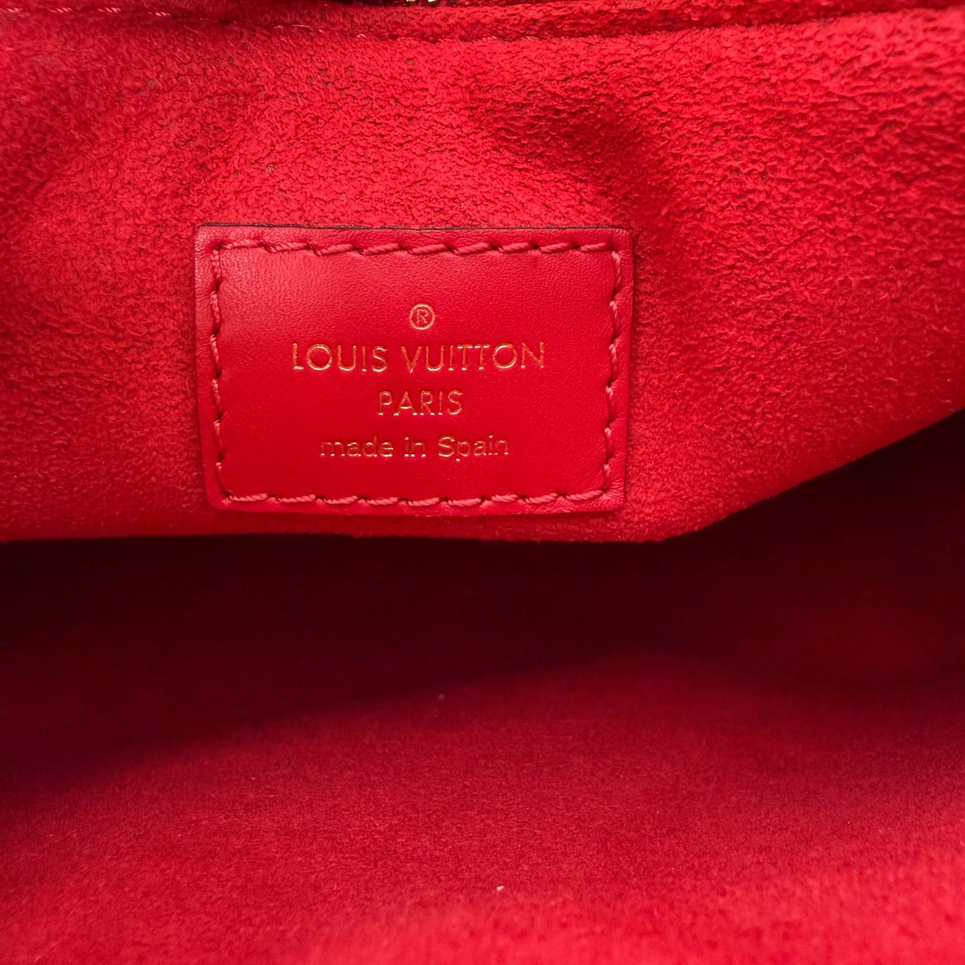 Louis Vuitton Soufflot BB Monogram Canvas Coquelicot Red Gold