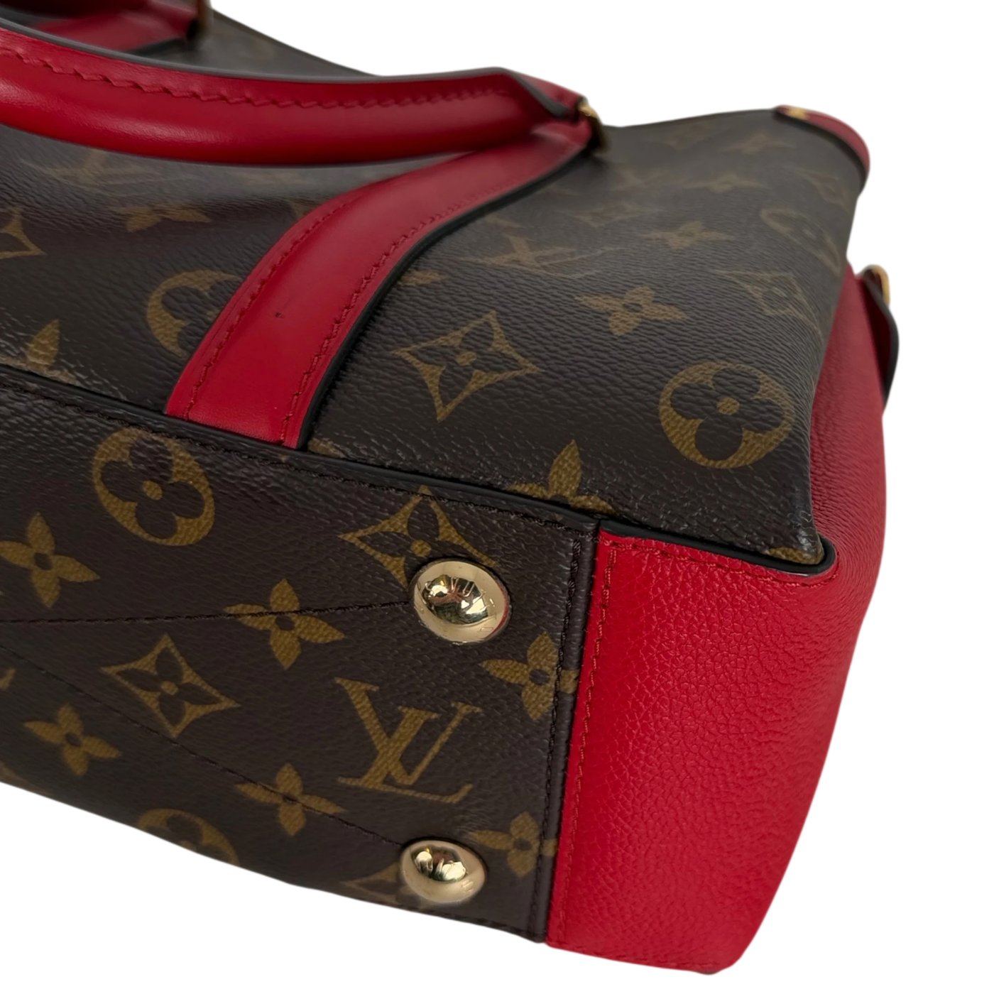 Louis Vuitton Soufflot BB Monogram Canvas Coquelicot Red Gold