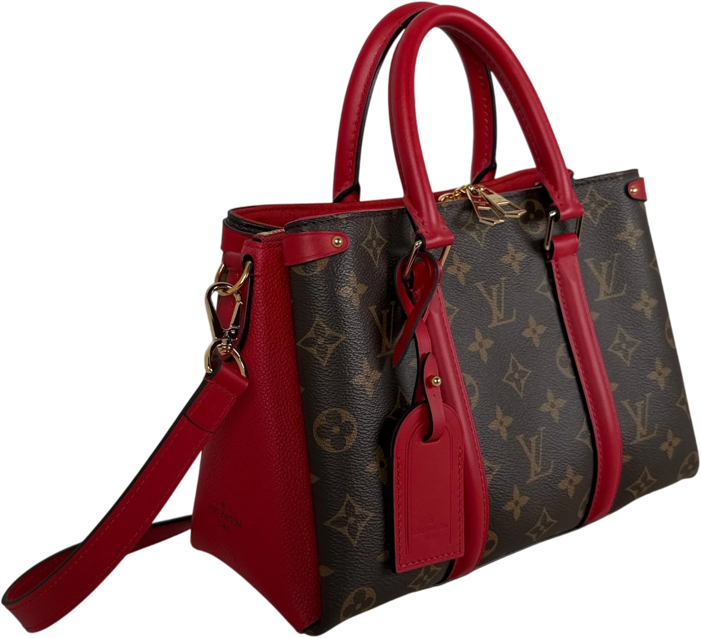 Louis Vuitton Soufflot BB Monogram Canvas Coquelicot Red Gold