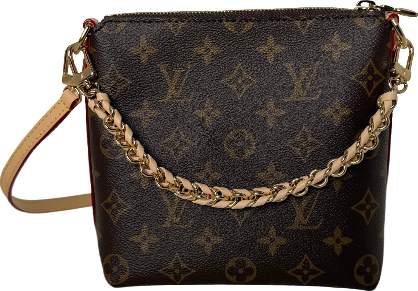 Louis Vuitton Multipass Mini Monogram Canvas Crossbody Brown Gold