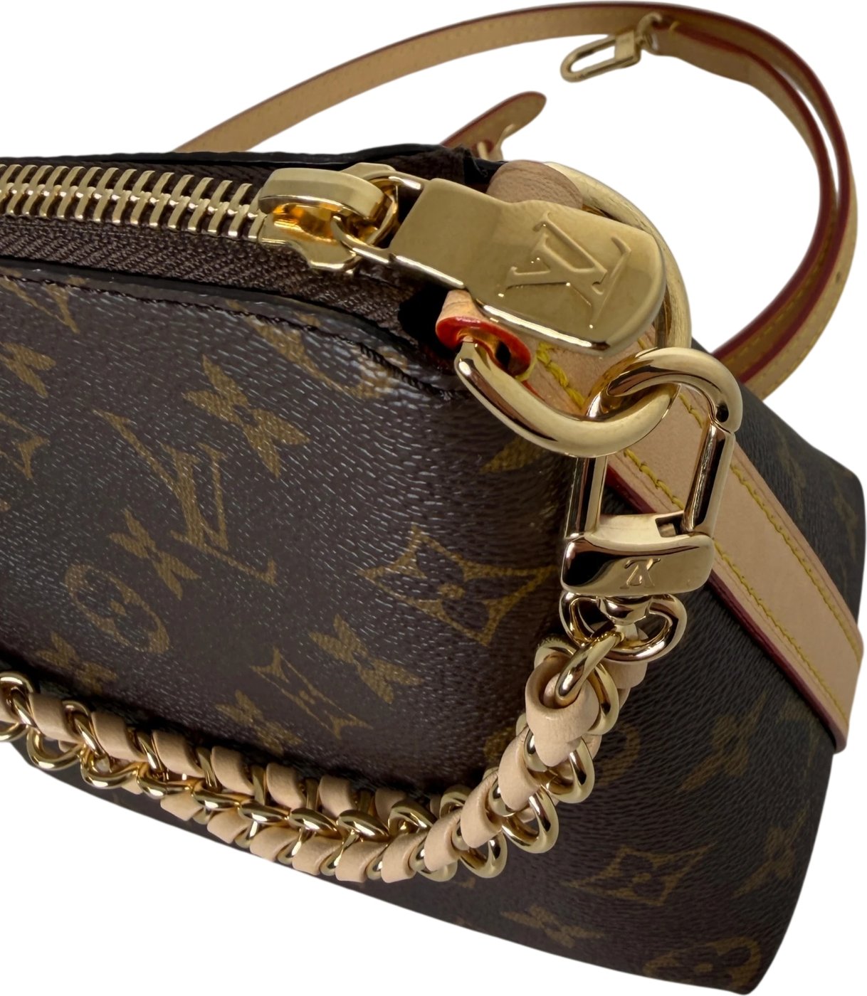 Louis Vuitton Multipass Mini Monogram Canvas Crossbody Brown Gold