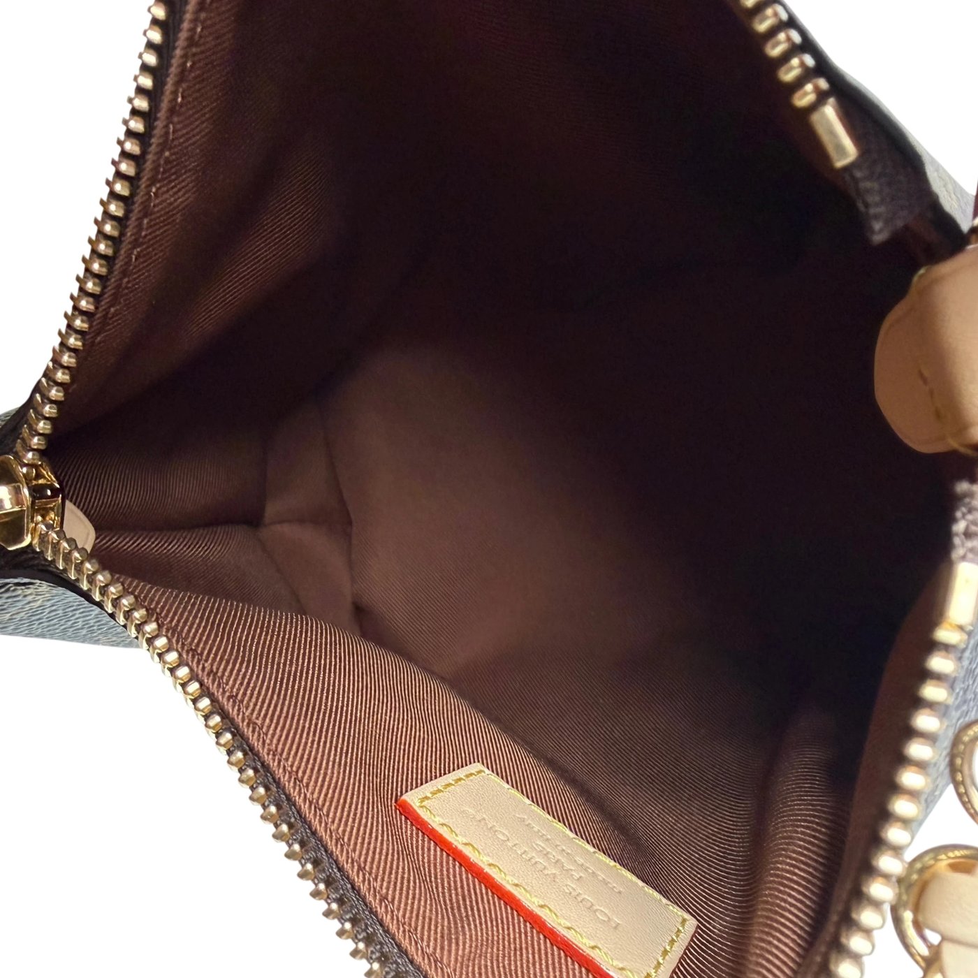 Louis Vuitton Multipass Mini Monogram Canvas Crossbody Brown Gold