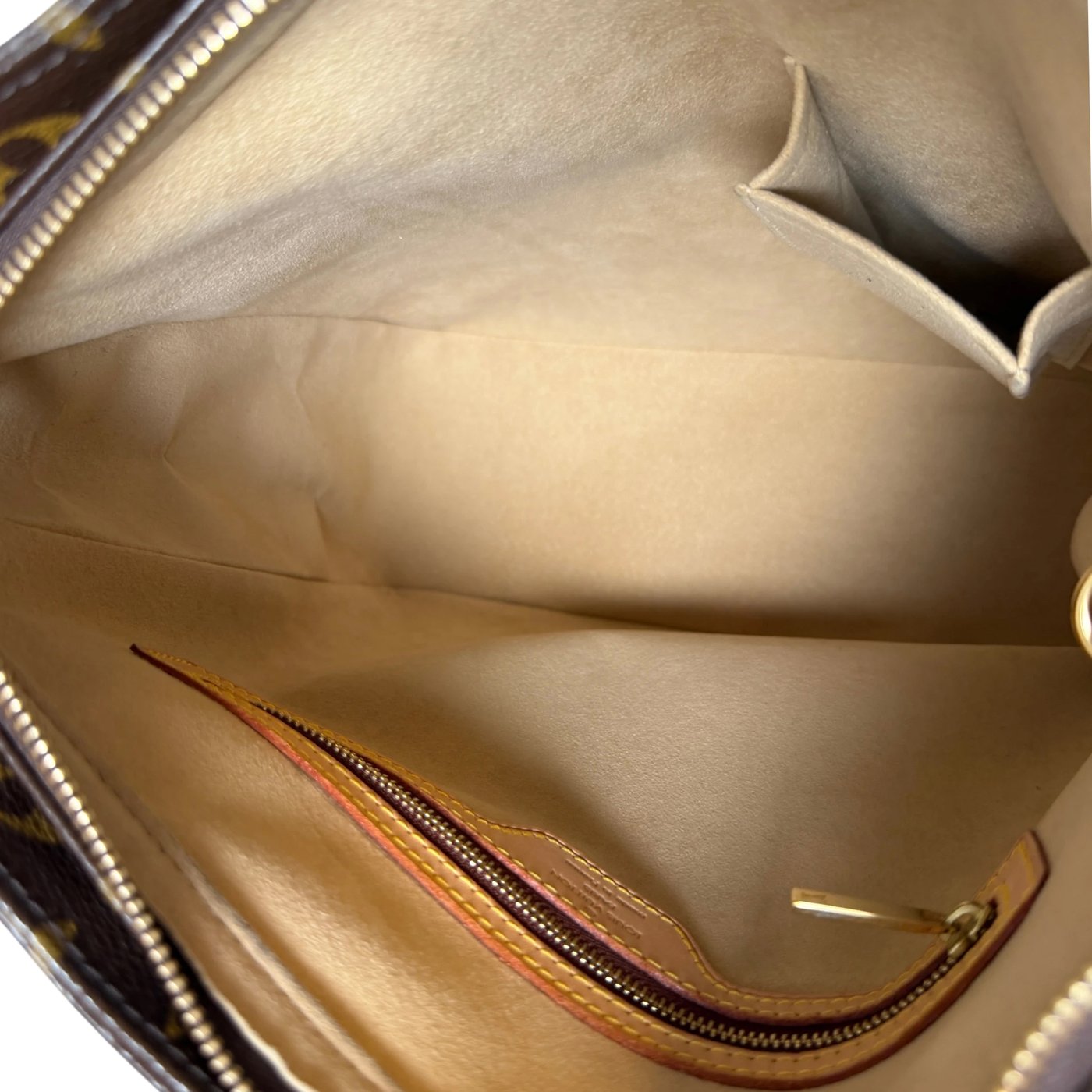 Louis Vuitton Looping GM Shoulder Bag Monogram Canvas Brown Gold