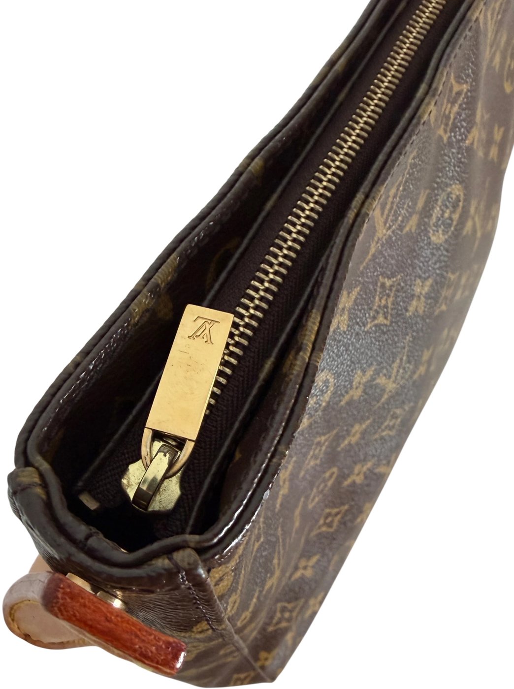 Louis Vuitton Looping GM Shoulder Bag Monogram Canvas Brown Gold