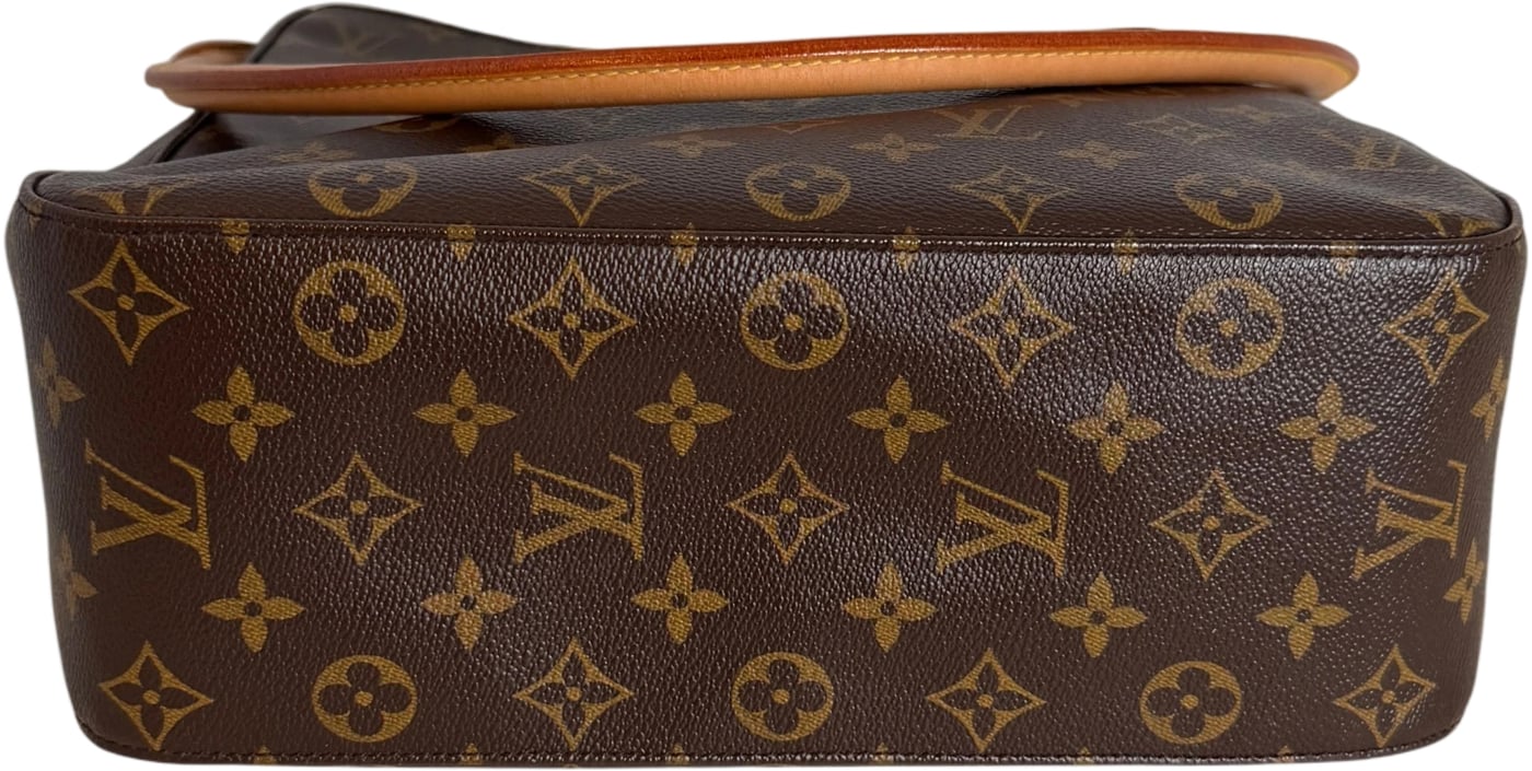 Louis Vuitton Looping GM Shoulder Bag Monogram Canvas Brown Gold