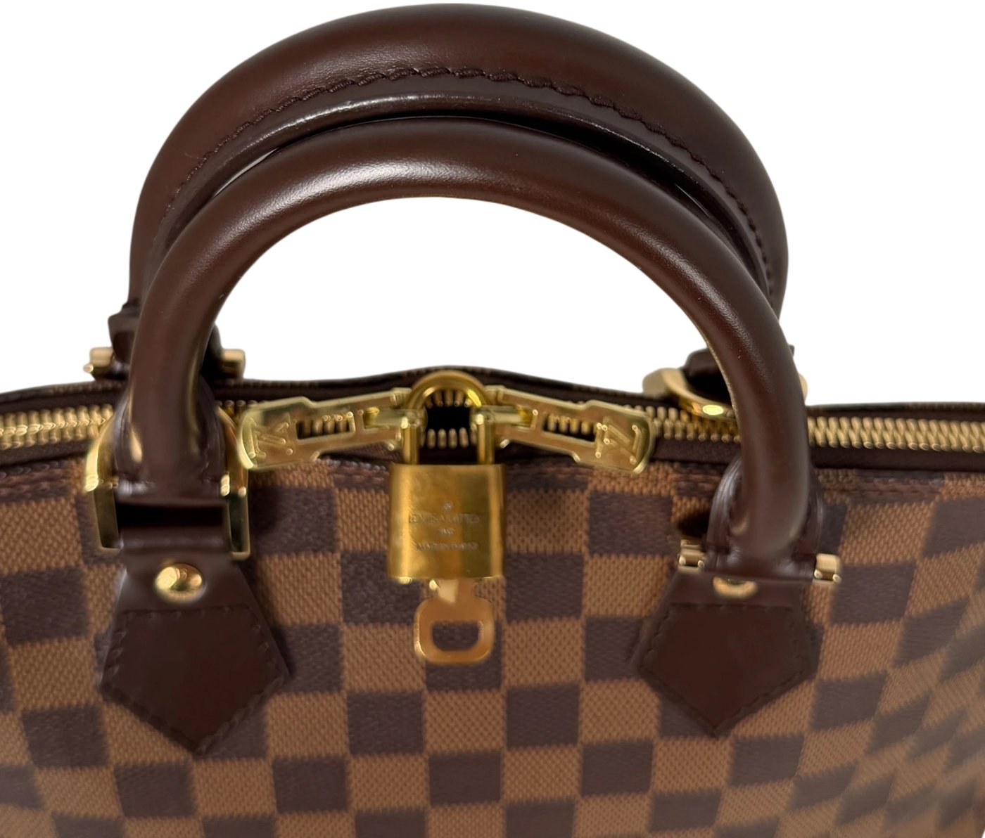 Louis Vuitton Alma PM Damier Ebène Canvas Brown Gold
