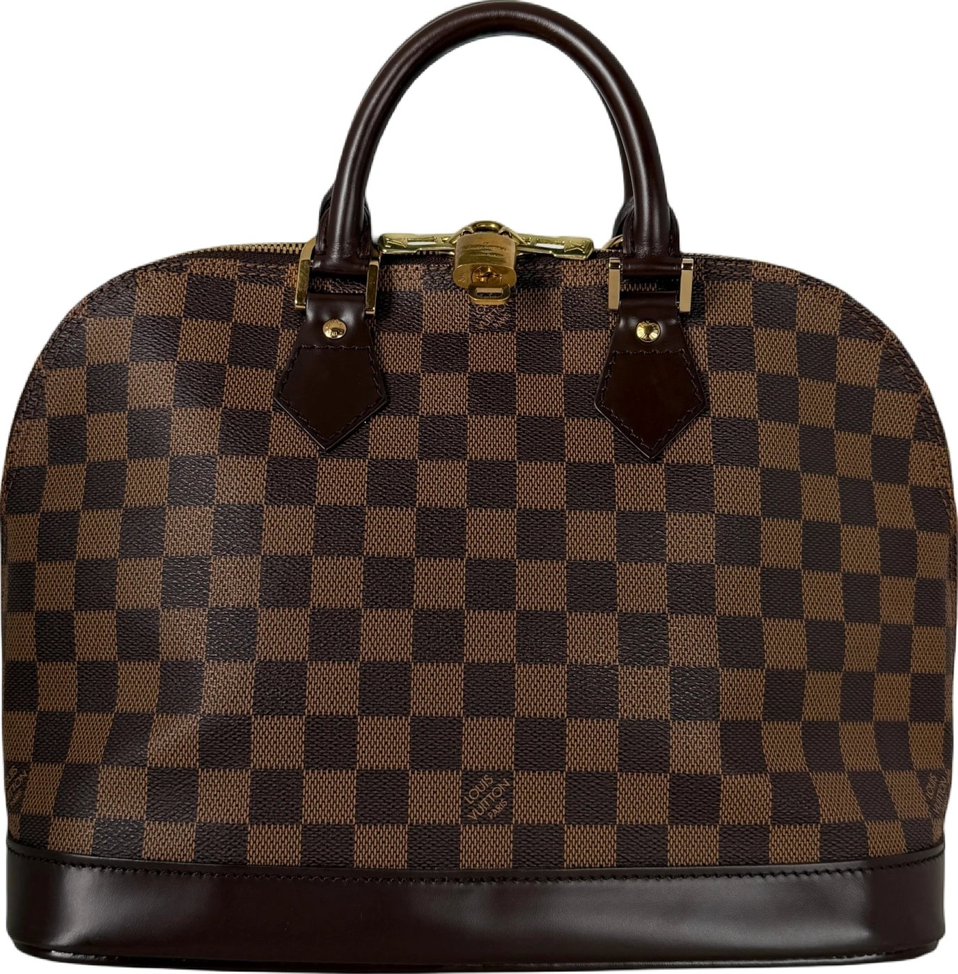 Louis Vuitton Alma PM Damier Ebène Canvas Brown Gold