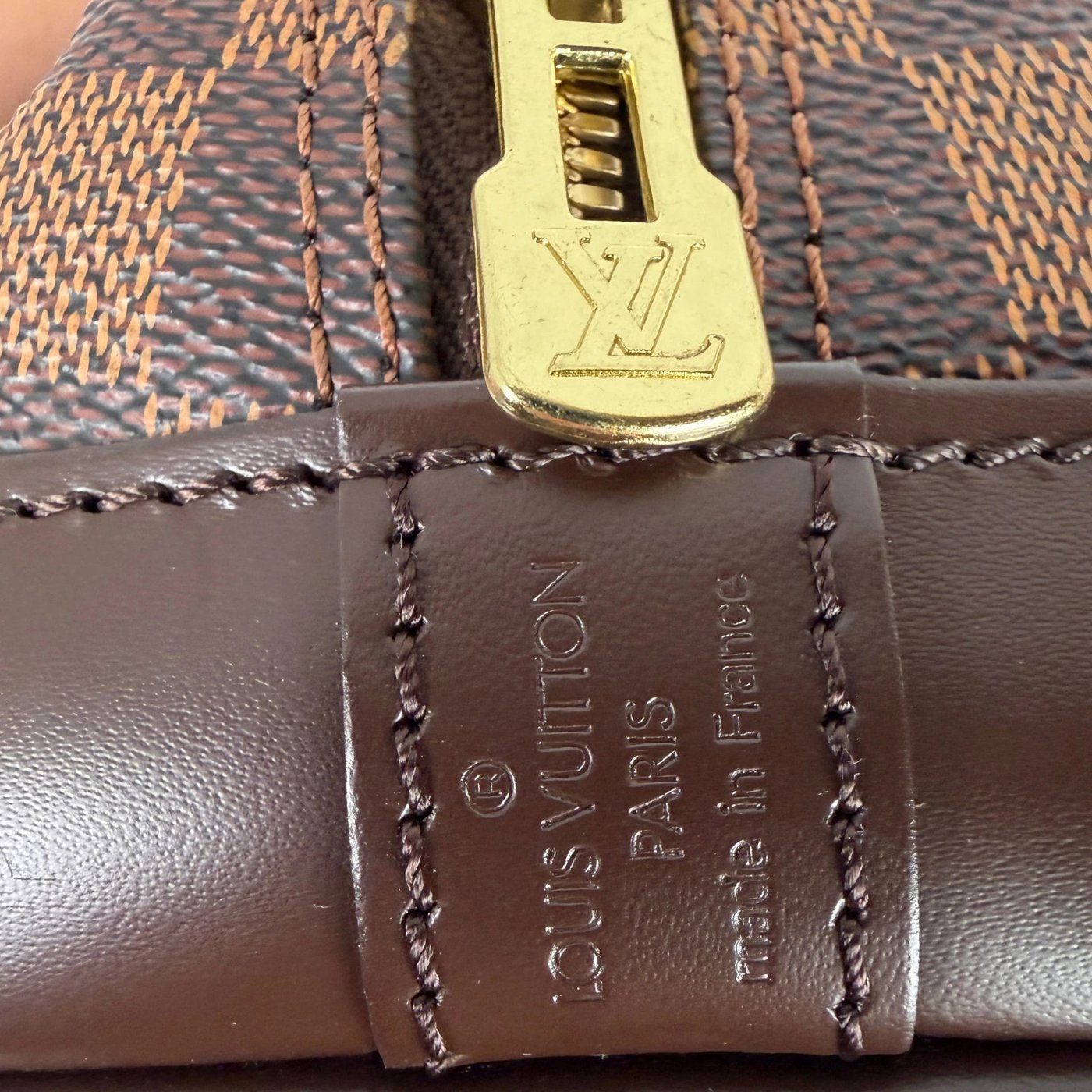 Louis Vuitton Alma PM Damier Ebène Canvas Brown Gold
