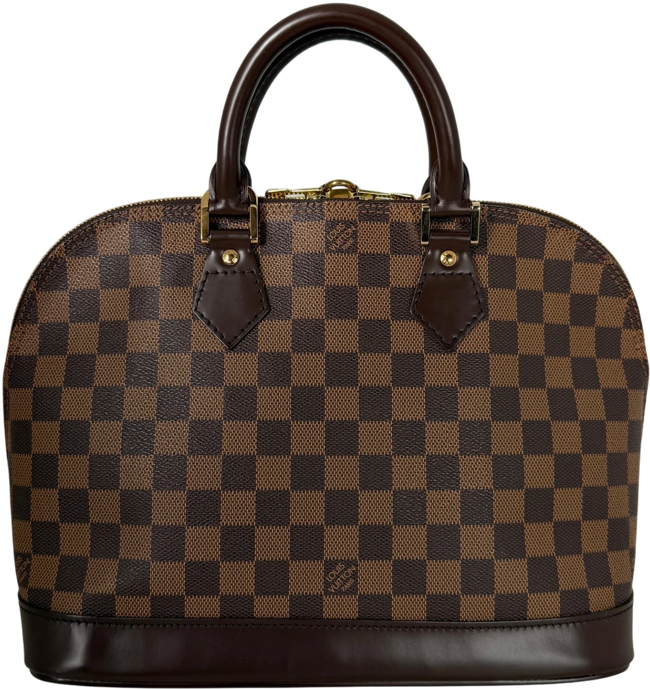 Louis Vuitton Alma PM Damier Ebène Canvas Brown Gold