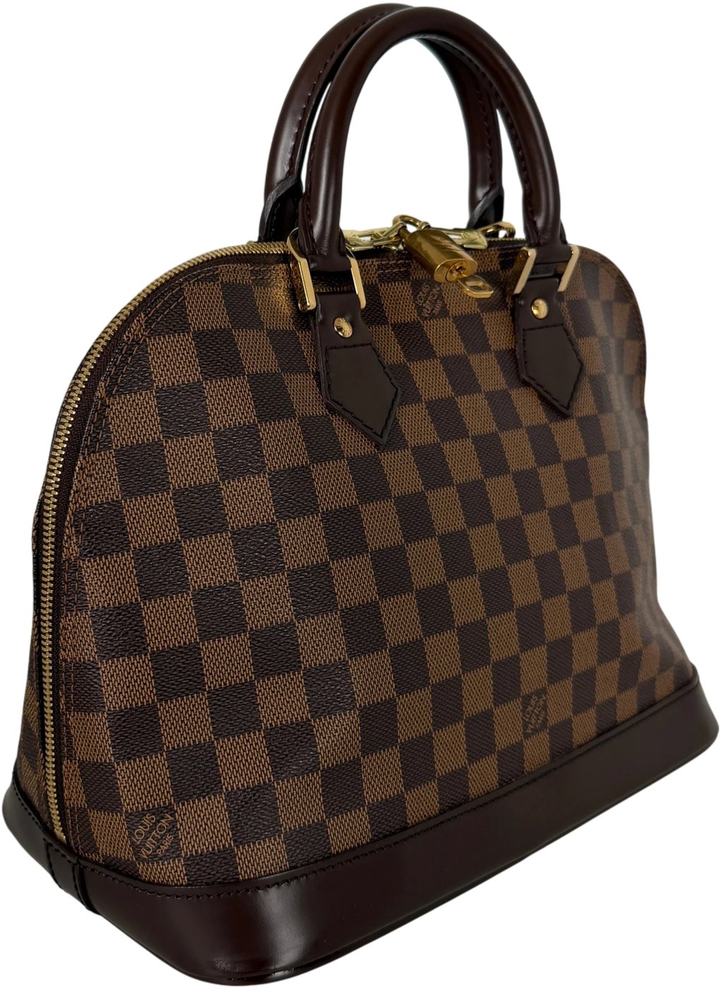 Louis Vuitton Alma PM Damier Ebène Canvas Brown Gold