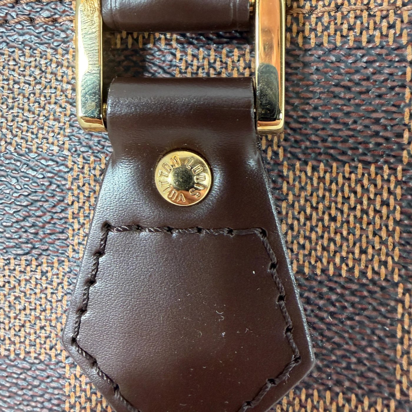 Louis Vuitton Alma PM Damier Ebène Canvas Brown Gold