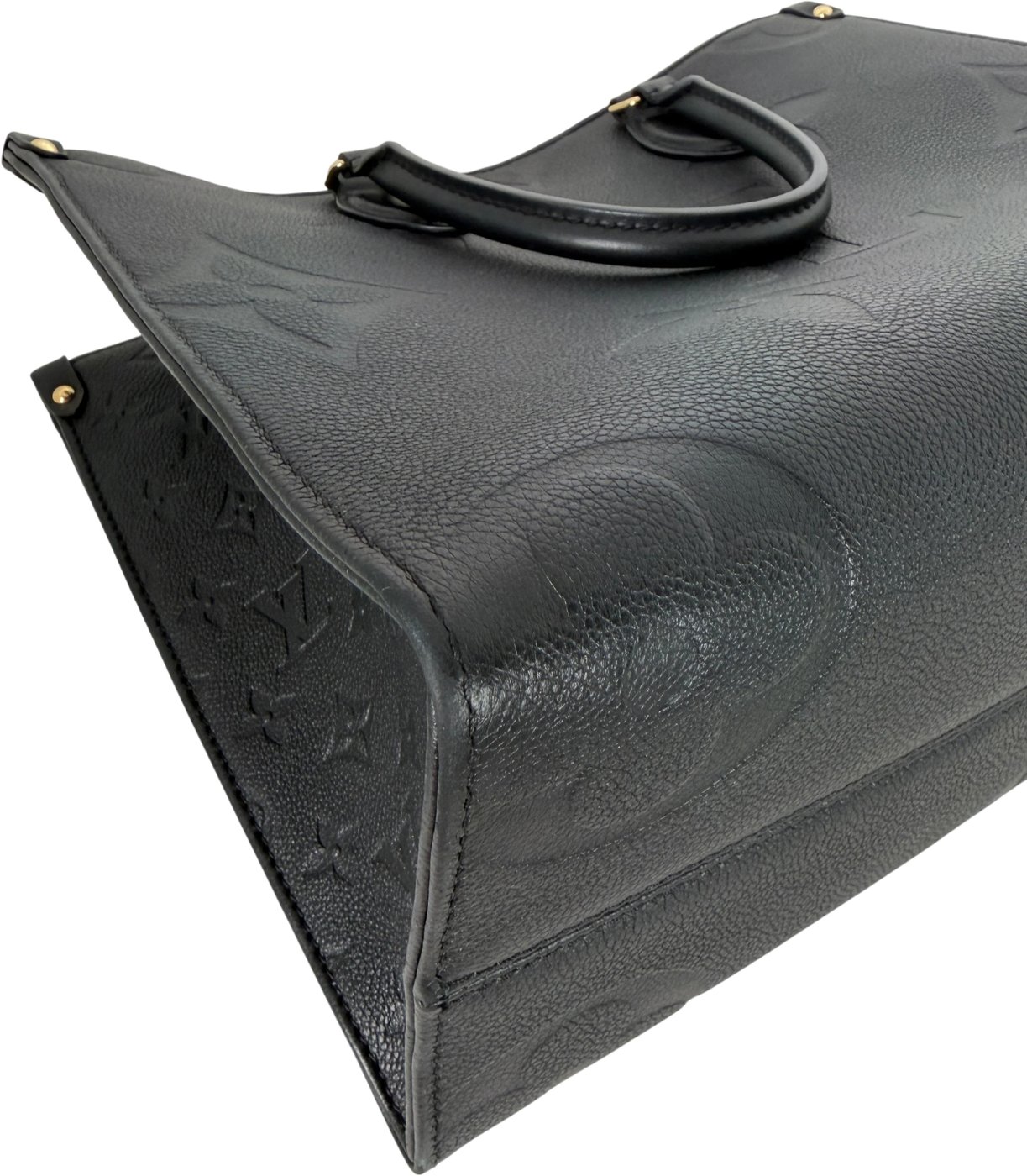 Louis Vuitton OnTheGo MM Monogram Empreinte Leather Black Gold
