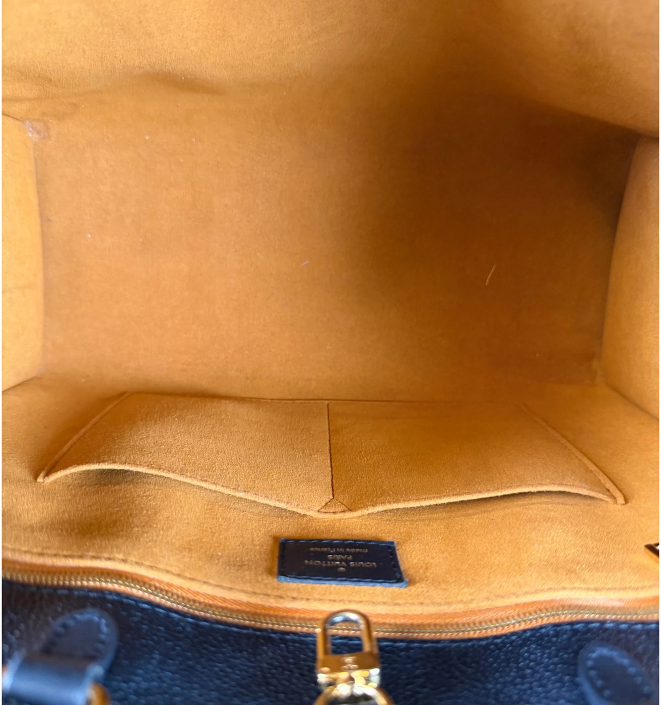 Louis Vuitton OnTheGo MM Monogram Empreinte Leather Black Gold