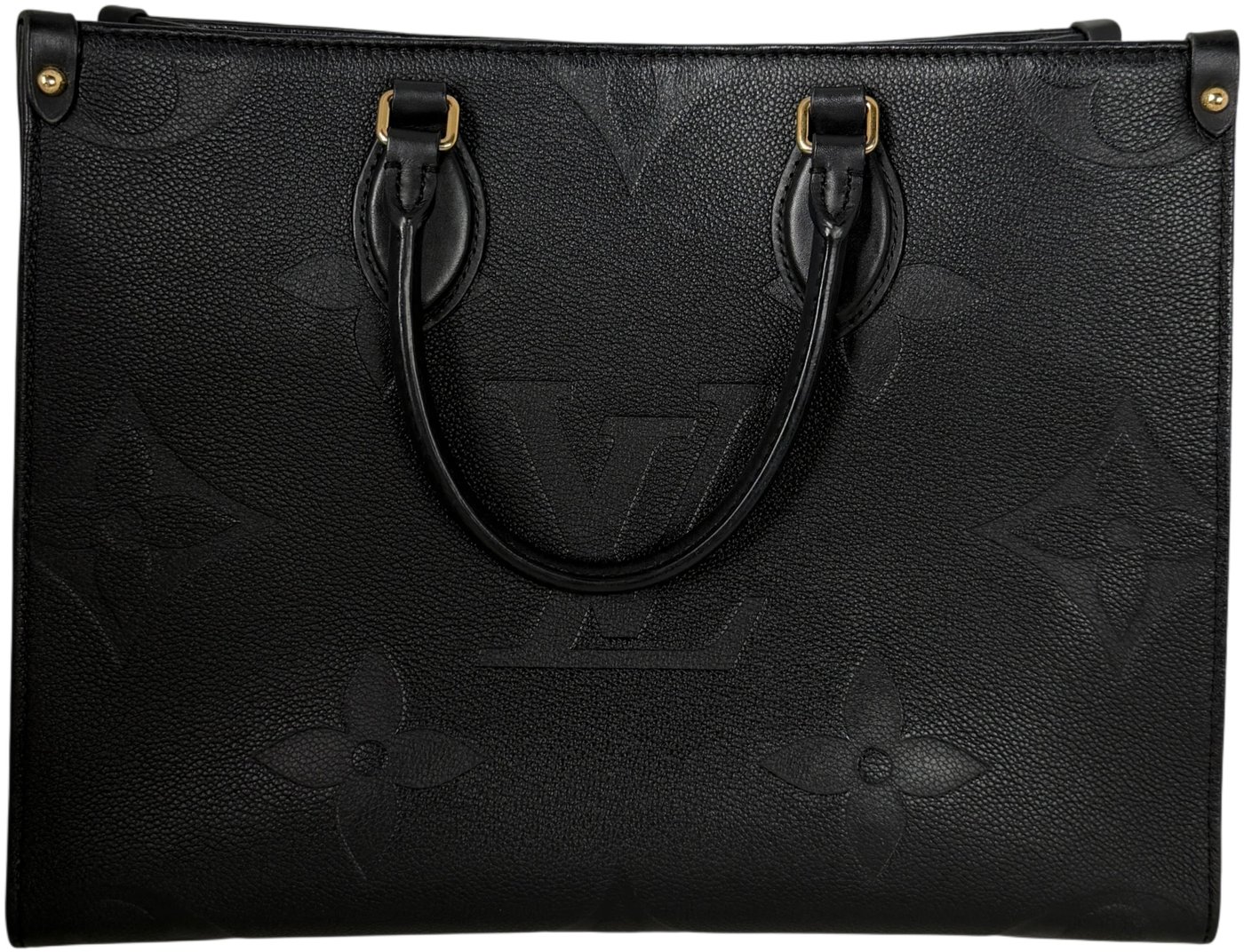 Louis Vuitton OnTheGo MM Monogram Empreinte Leather Black Gold