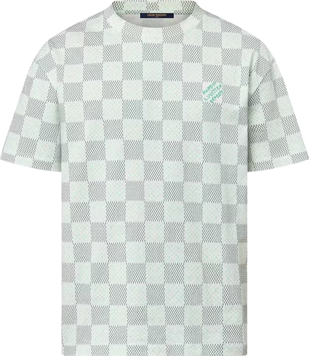 Louis Vuitton Printed Short-Sleeved Cotton Damier Monogram T-Shirt 'Milky White' - Size S (ARCHIVE)