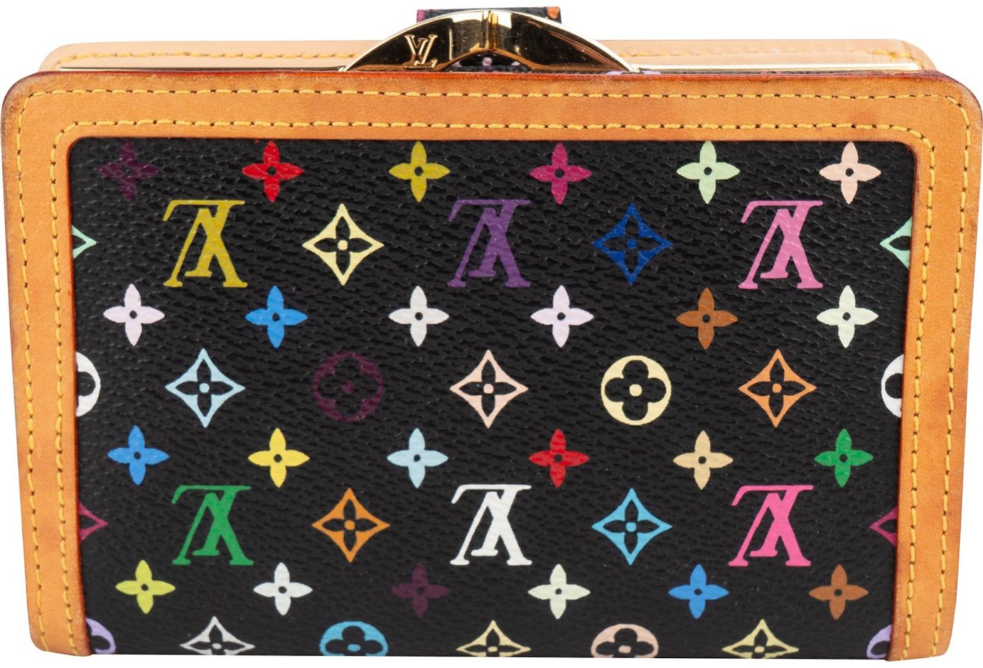 Louis Vuitton Monogram Murakami Multicolor Compact Clip Wallet