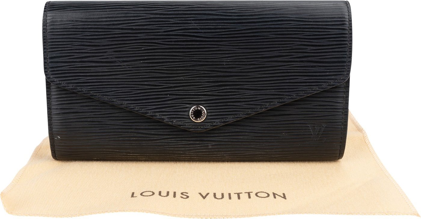 Louis Vuitton Noir Epi Leather Sarah Wallet