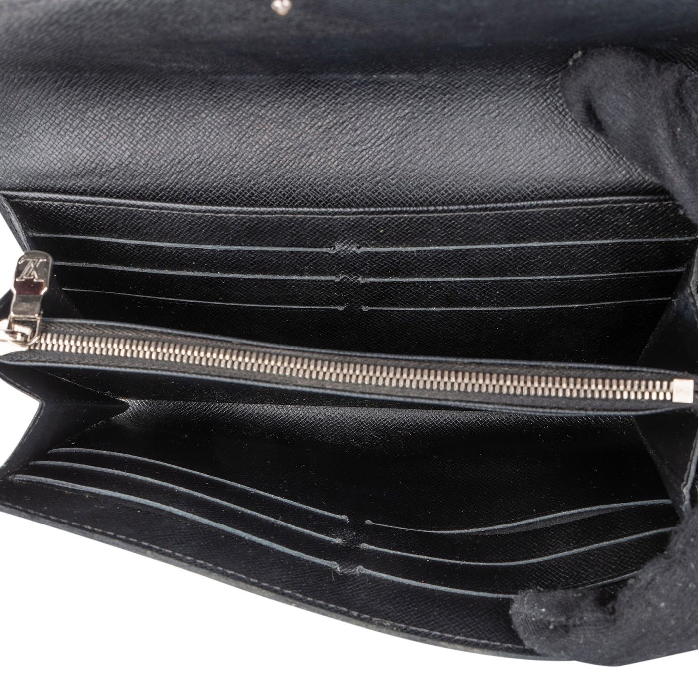 Louis Vuitton Noir Epi Leather Sarah Wallet