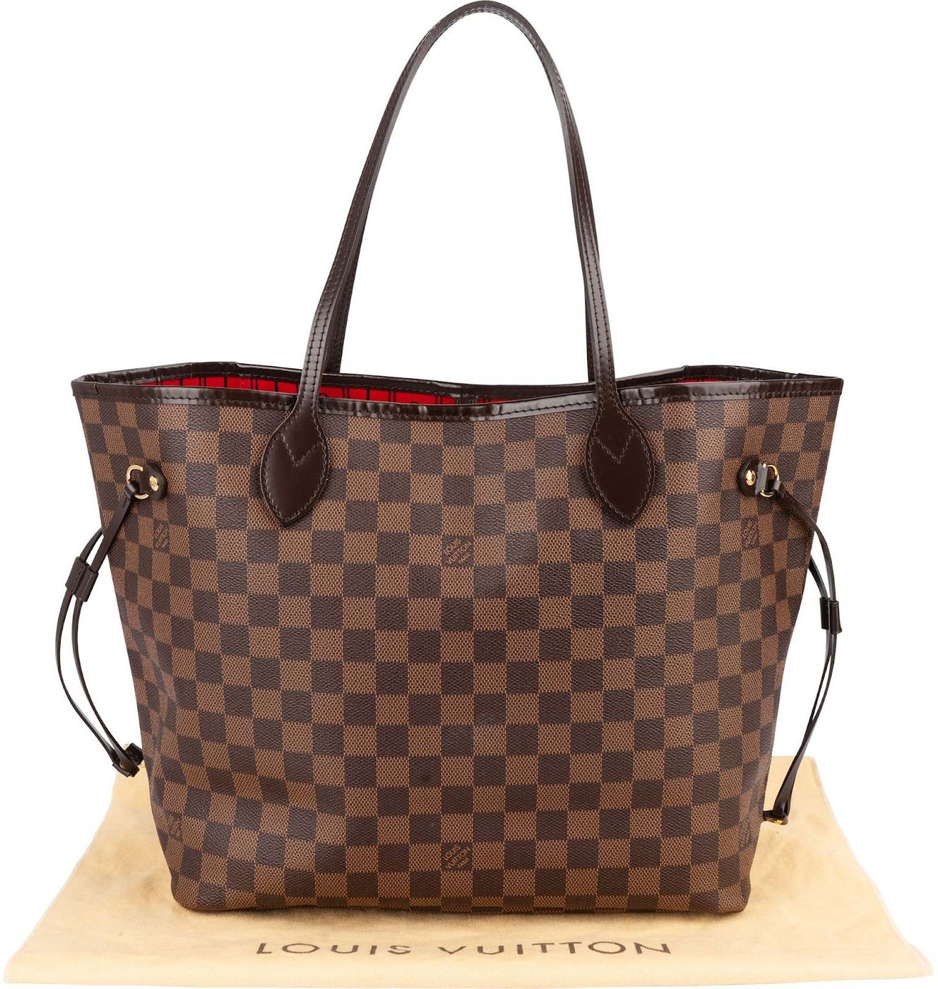Louis Vuitton Monogram Damier Ebene Neverfull MM Shoulder Bag