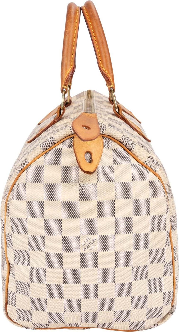 Louis Vuitton Monogram Damier Azur Speedy 30 Handbag