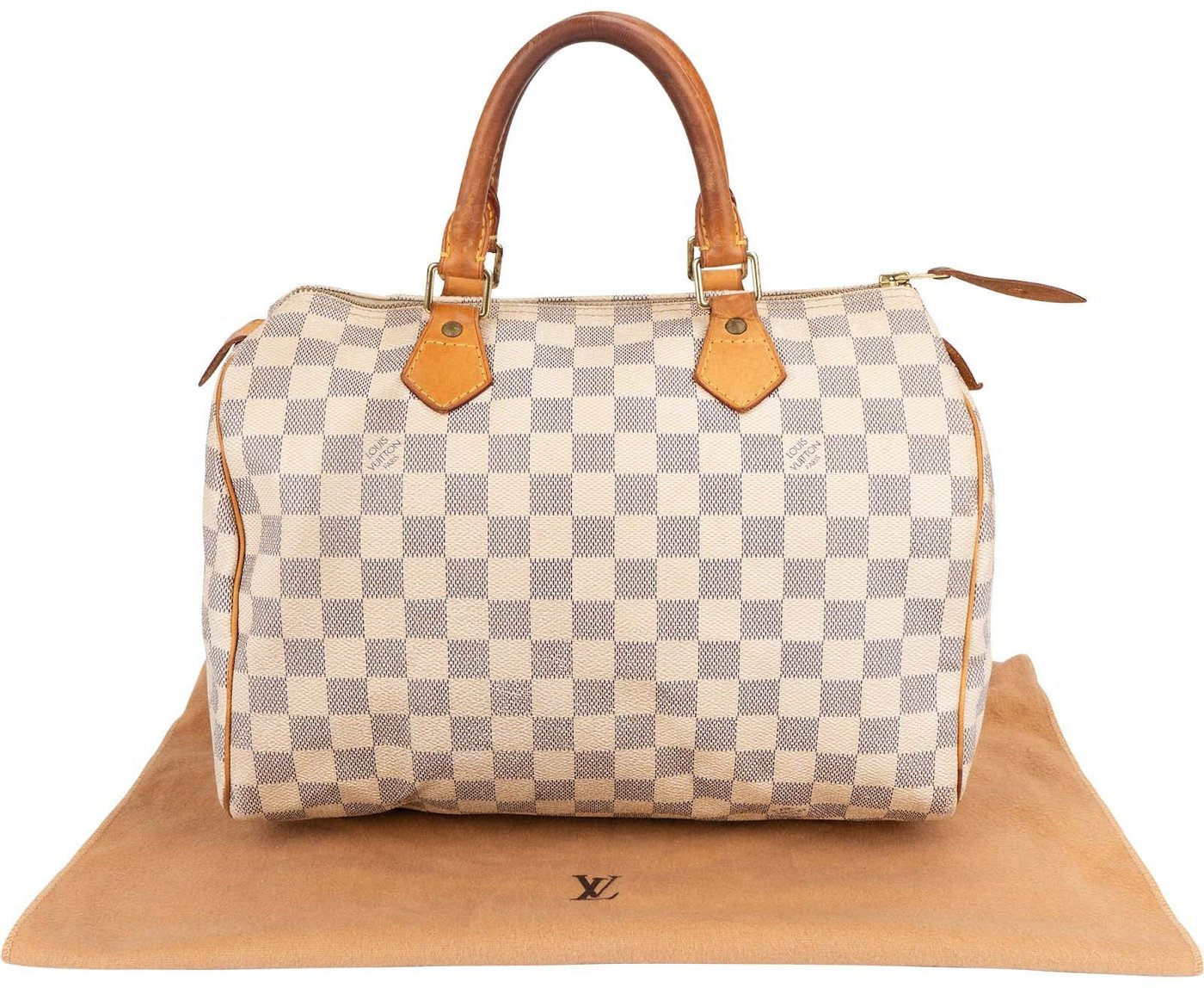 Louis Vuitton Monogram Damier Azur Speedy 30 Handbag