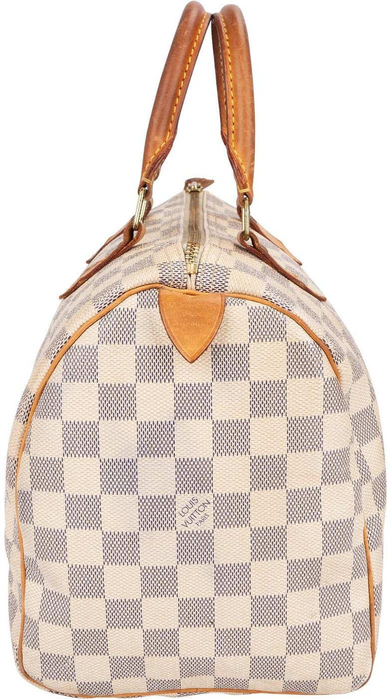 Louis Vuitton Monogram Damier Azur Speedy 30 Handbag
