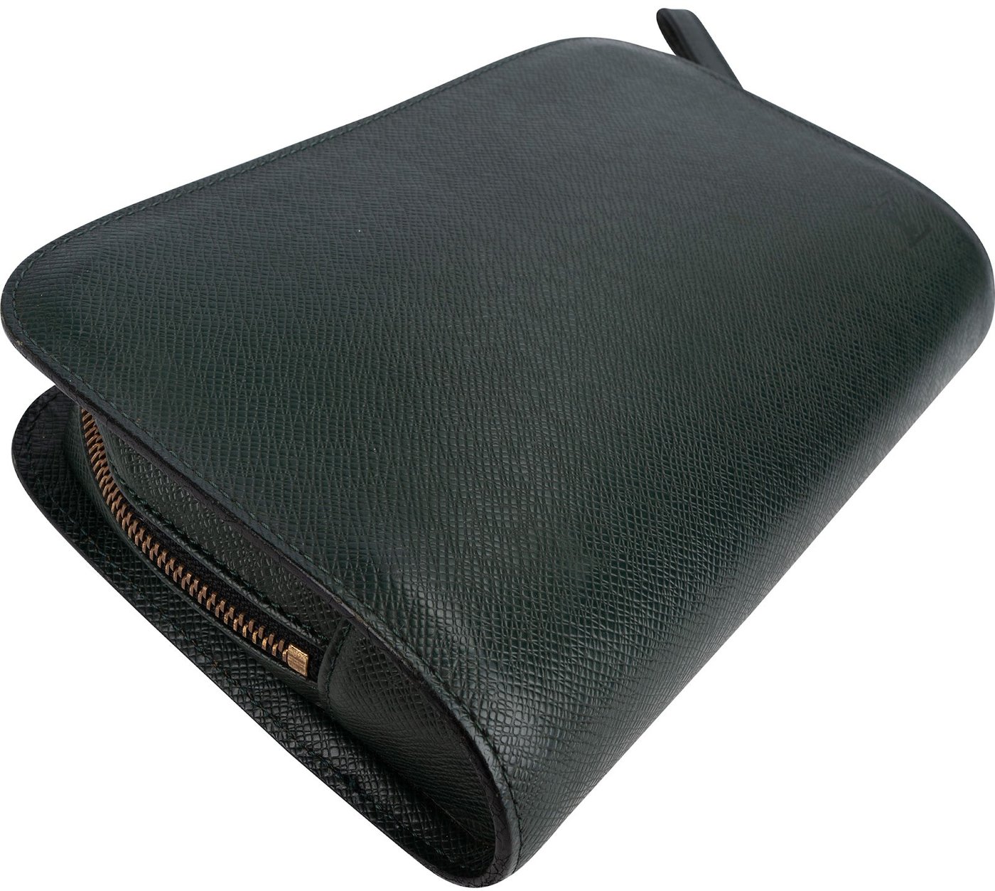 Louis Vuitton Green Taiga Leather Baikal Clutch Bag