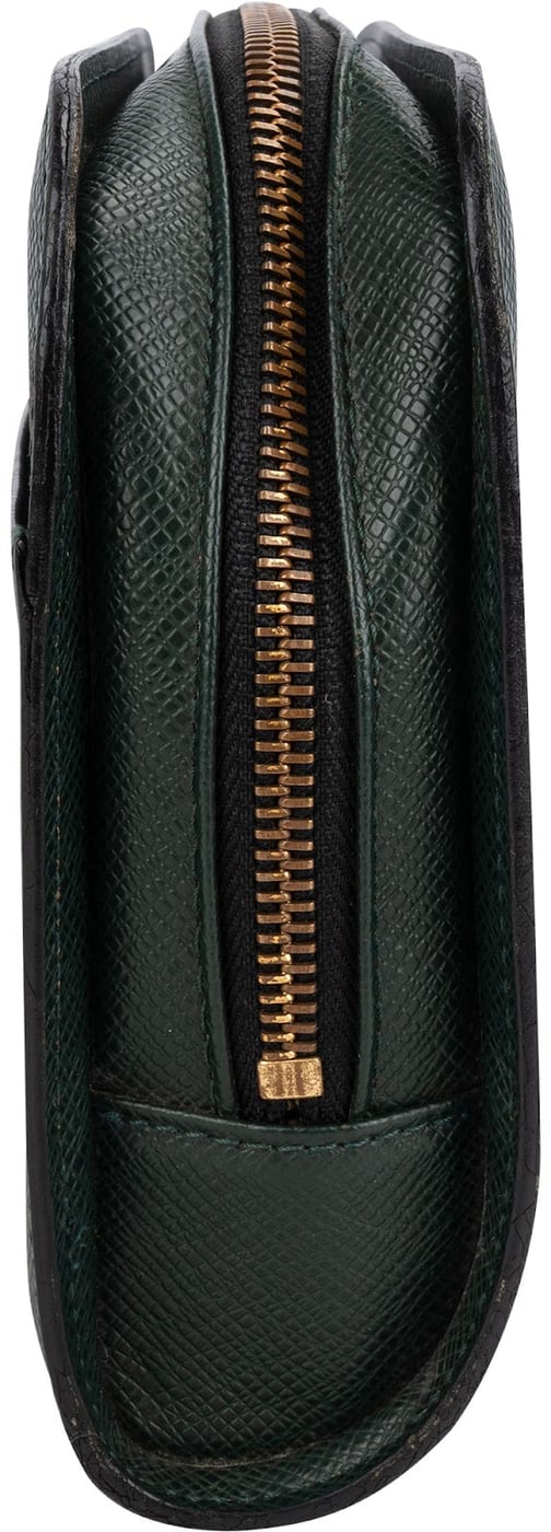 Louis Vuitton Green Taiga Leather Baikal Clutch Bag