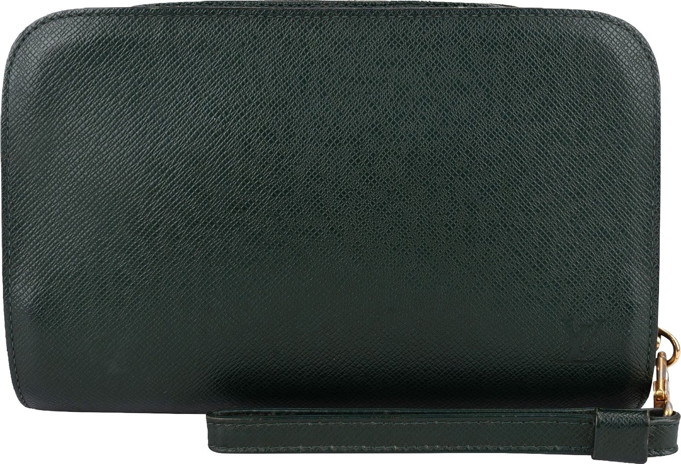 Louis Vuitton Green Taiga Leather Baikal Clutch Bag