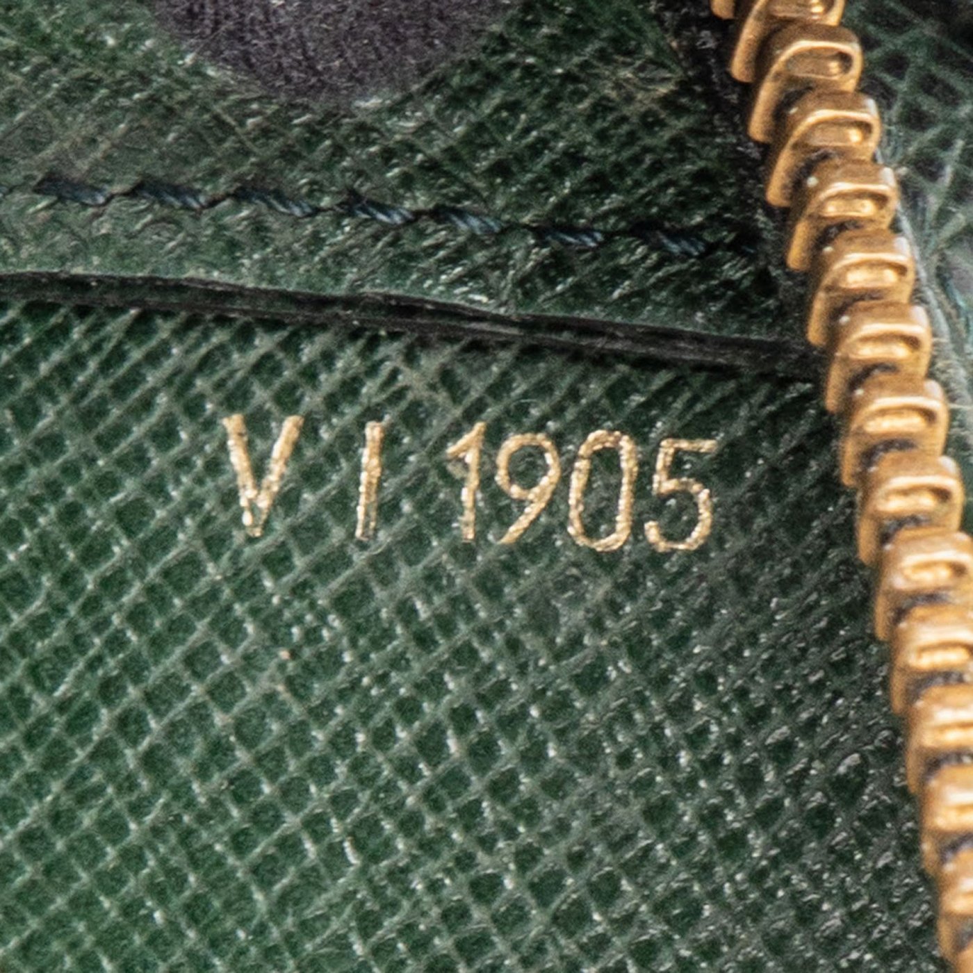 Louis Vuitton Green Taiga Leather Baikal Clutch Bag