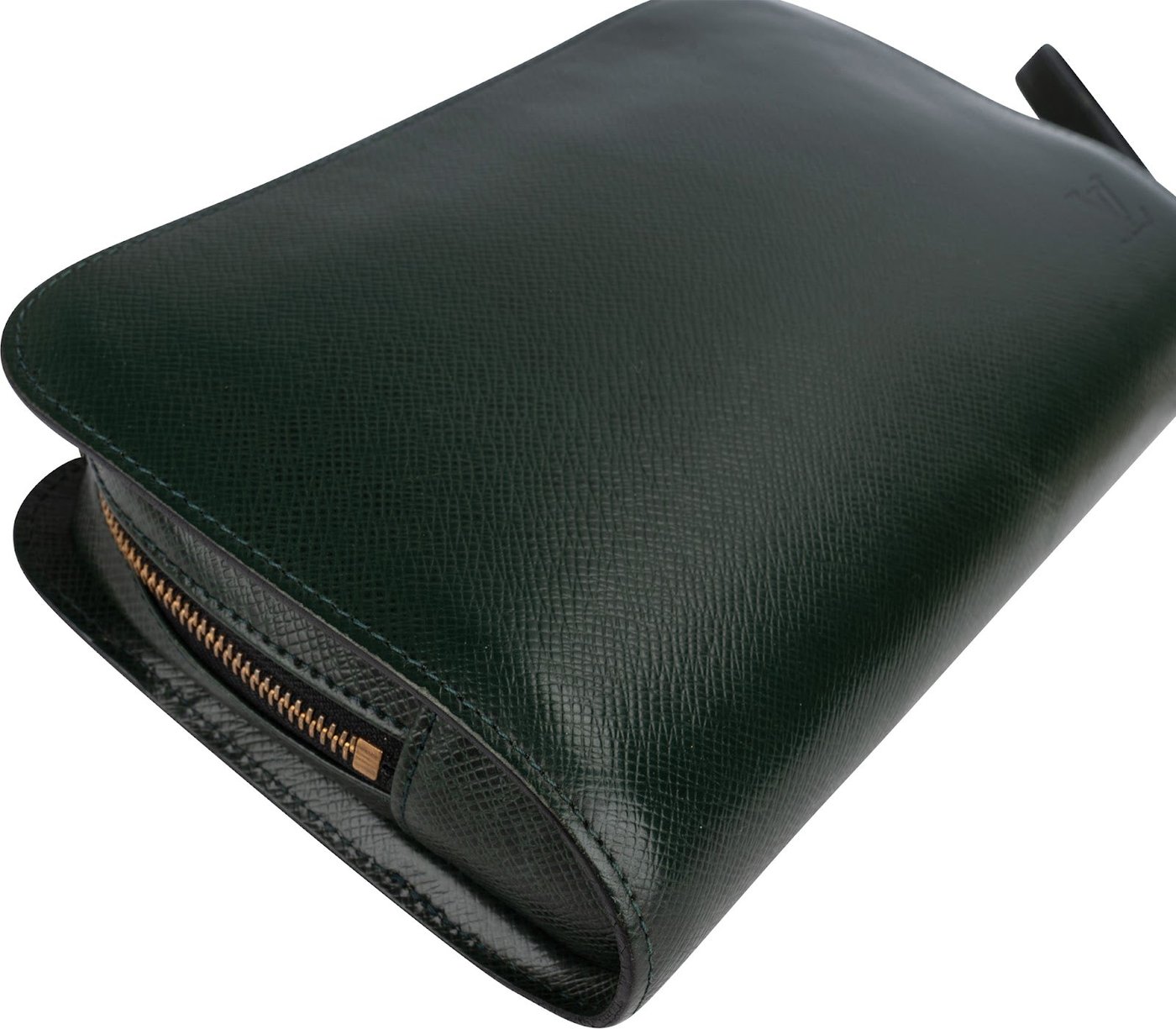 Louis Vuitton Green Taiga Leather Baikal Clutch Bag
