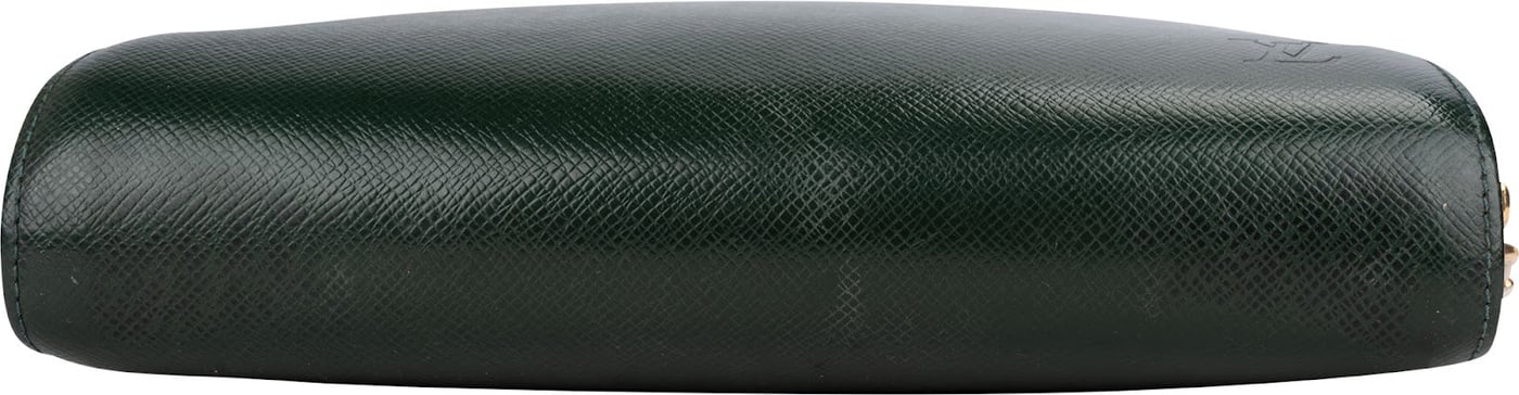 Louis Vuitton Green Taiga Leather Baikal Clutch Bag