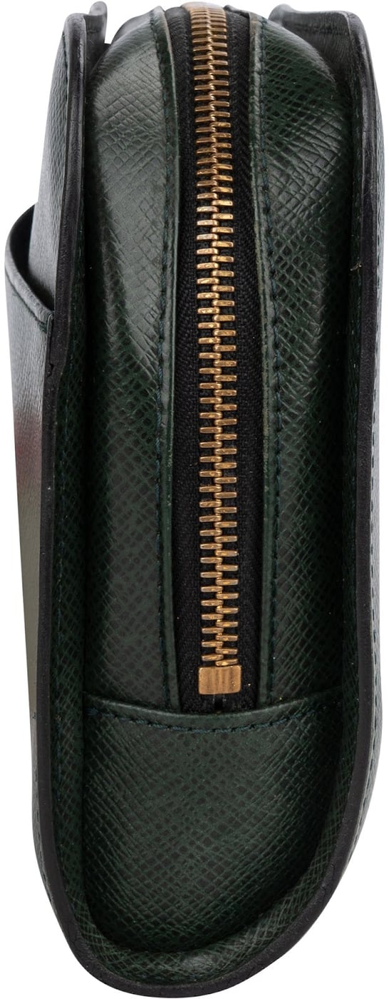 Louis Vuitton Green Taiga Leather Baikal Clutch Bag