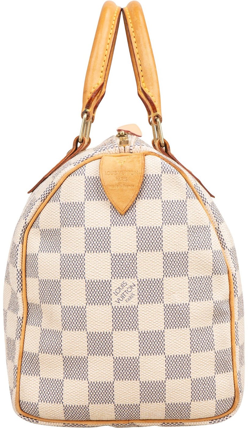Louis Vuitton Monogram Damier Azur Speedy 25 Handbag
