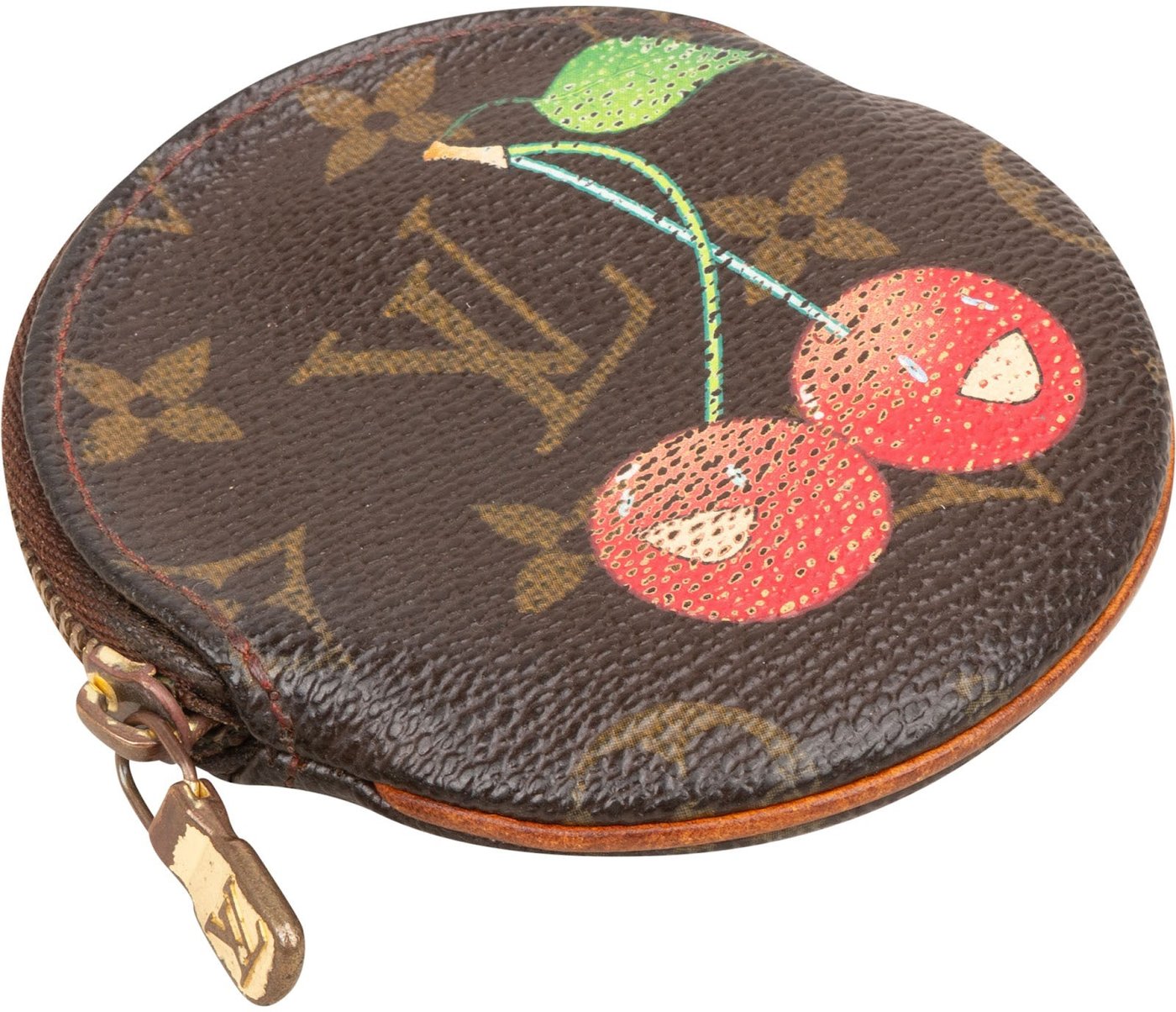 Louis Vuitton Canvas Monogram Limited Murakami Cerises Cherry Rond Key Pouch