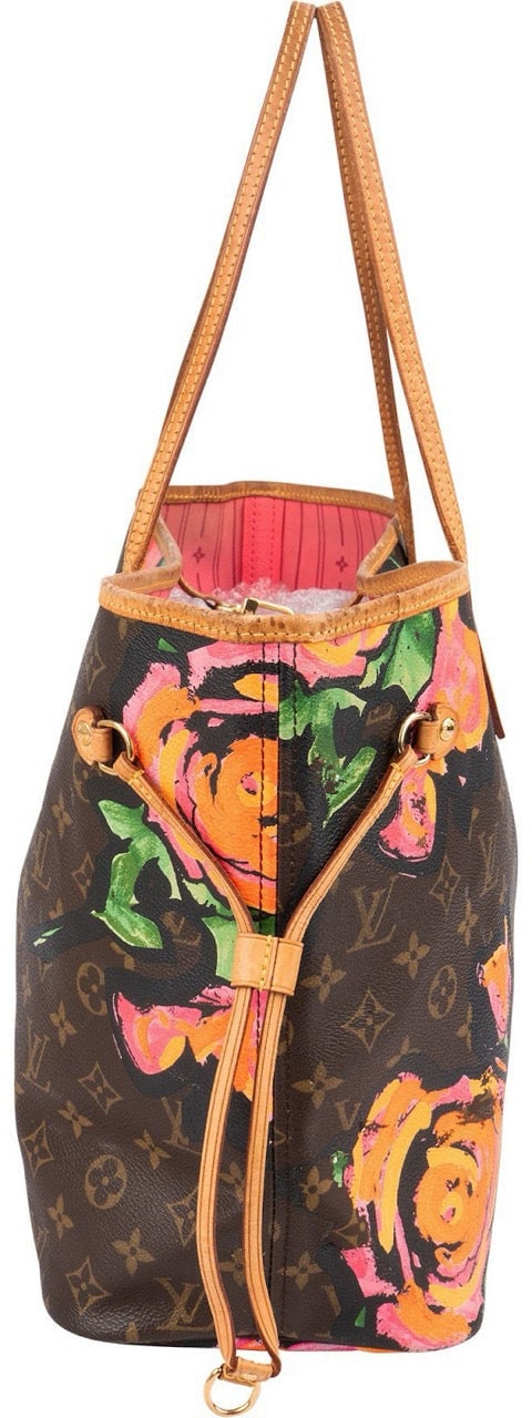 Louis Vuitton Limited Monogram Roses Neverfull MM Shoulder Bag