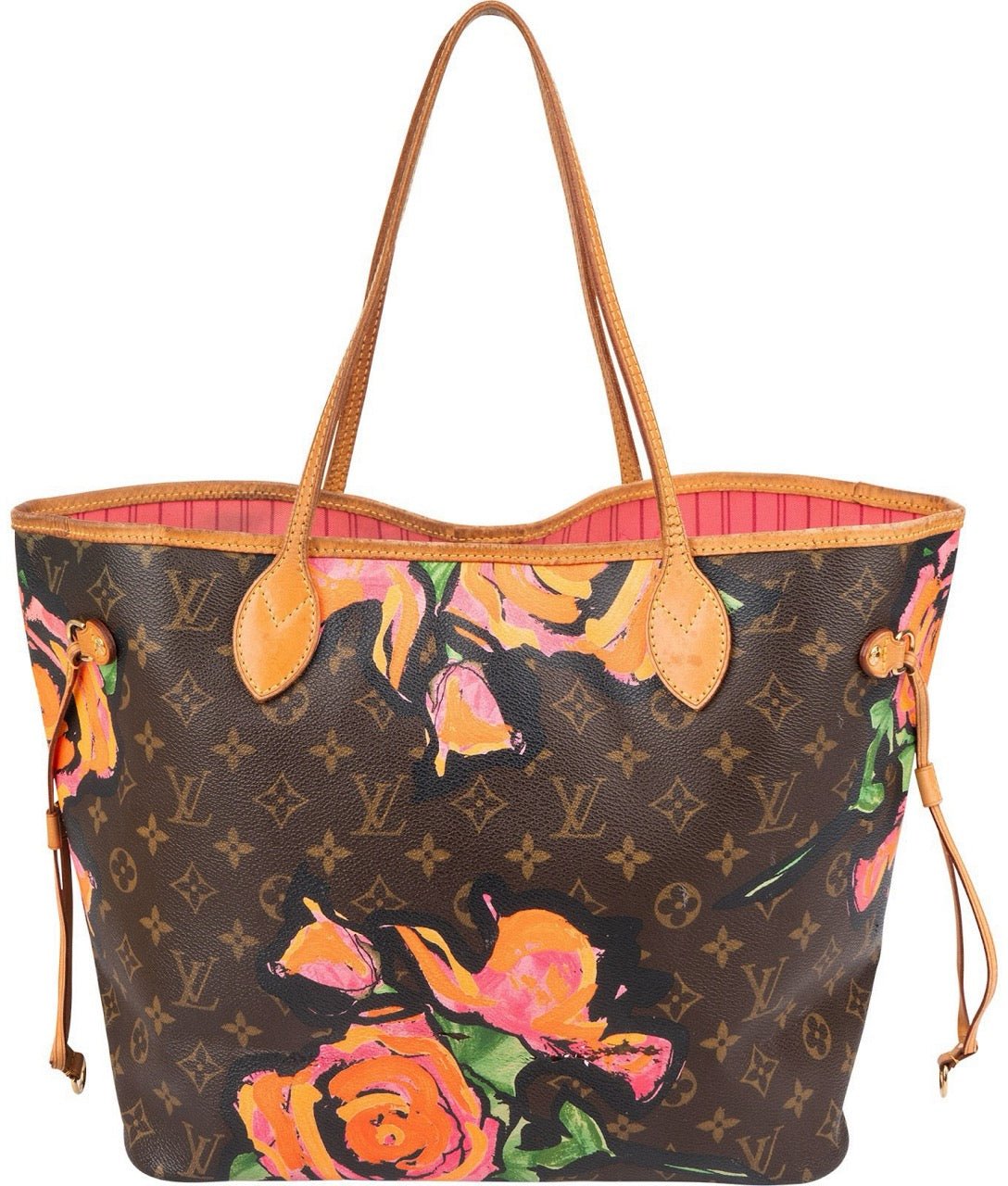 Louis Vuitton Limited Monogram Roses Neverfull MM Shoulder Bag