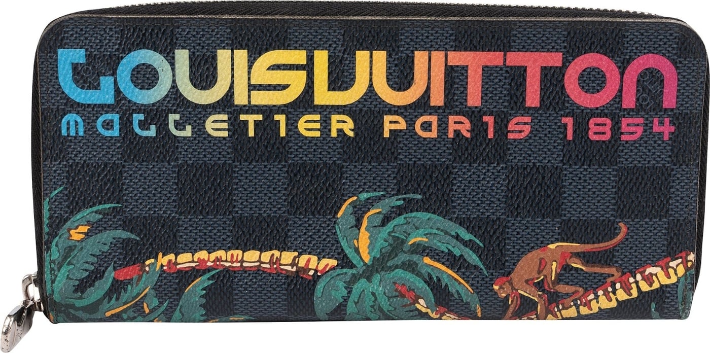 Louis Vuitton Monogram Damier Graphite Illustre Jungle Malletier Zippy Organizer Wallet