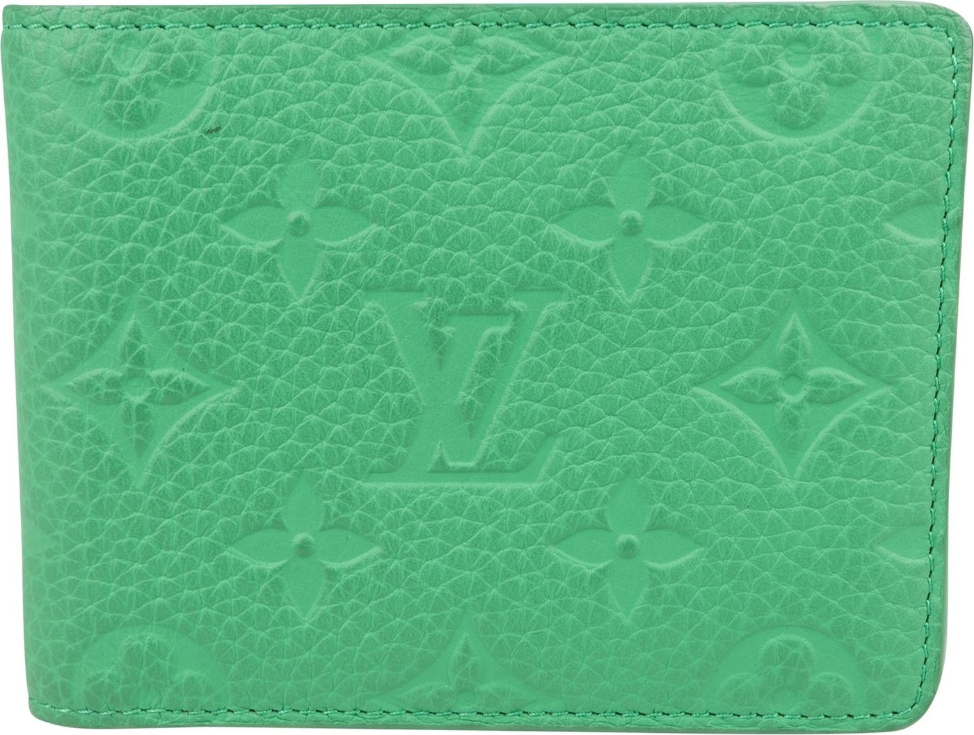 Louis Vuitton Green Monogram Empreinte Leather Slender Wallet