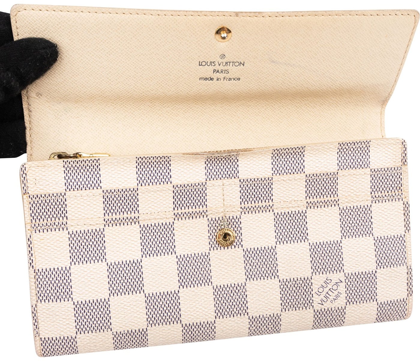 Louis Vuitton Monogram Damier Azur Canvas Sarah Wallet