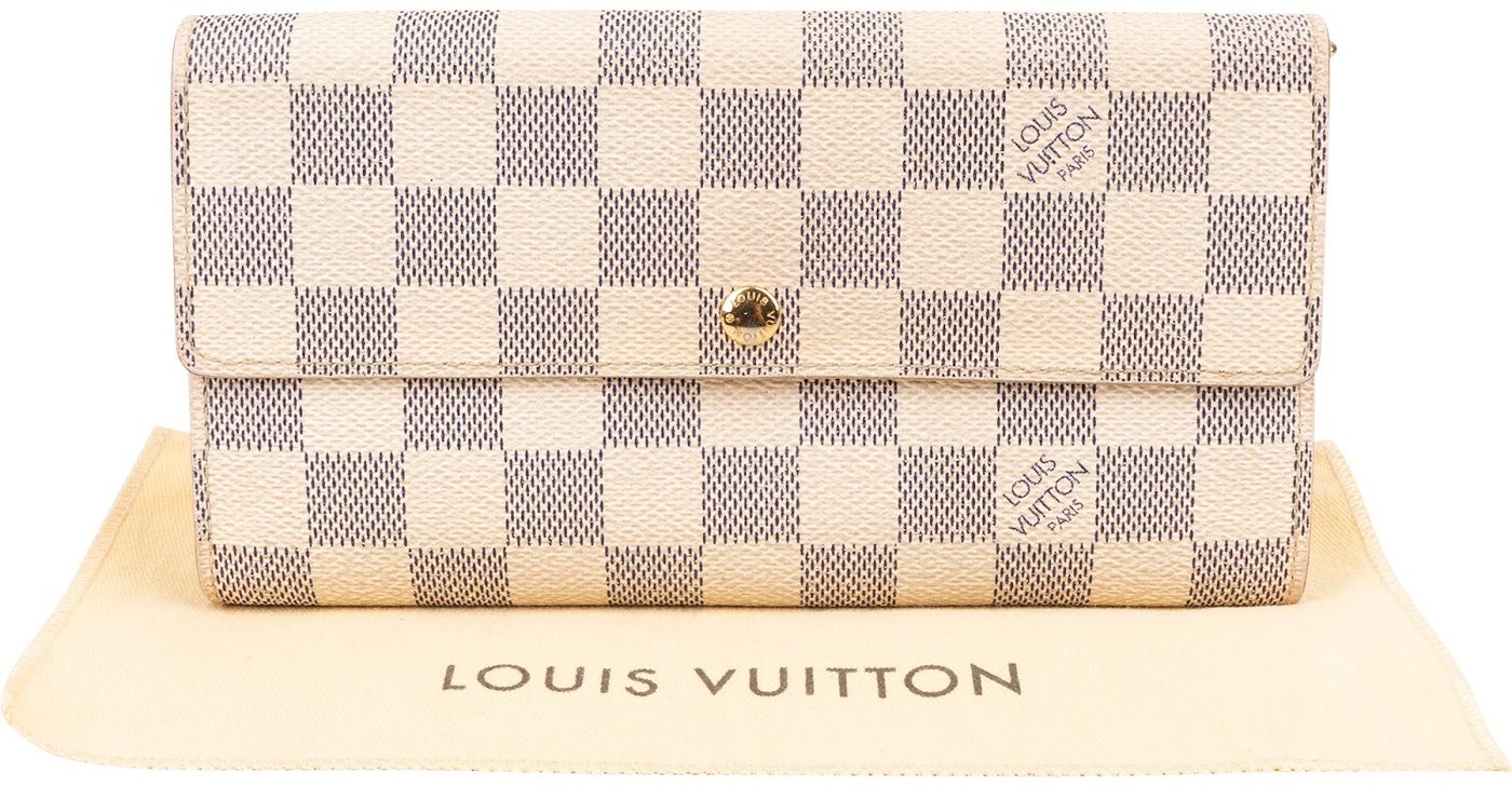 Louis Vuitton Monogram Damier Azur Canvas Sarah Wallet