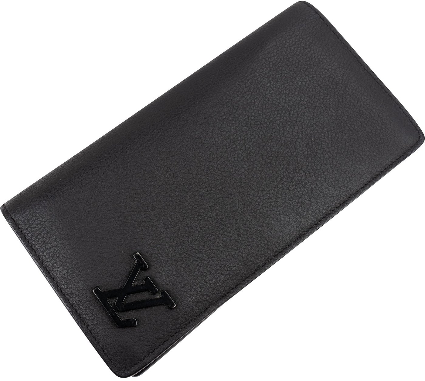 Louis Vuitton Black Leather Aerogram Brazza Wallet
