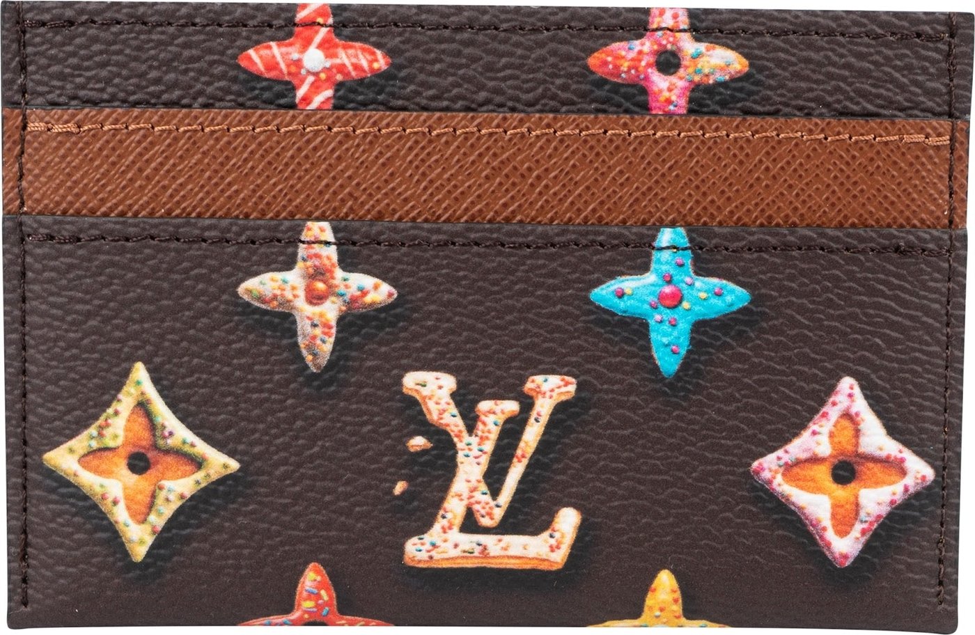 Louis Vuitton Monogram Chocolate Donut Double Card Holder Wallet