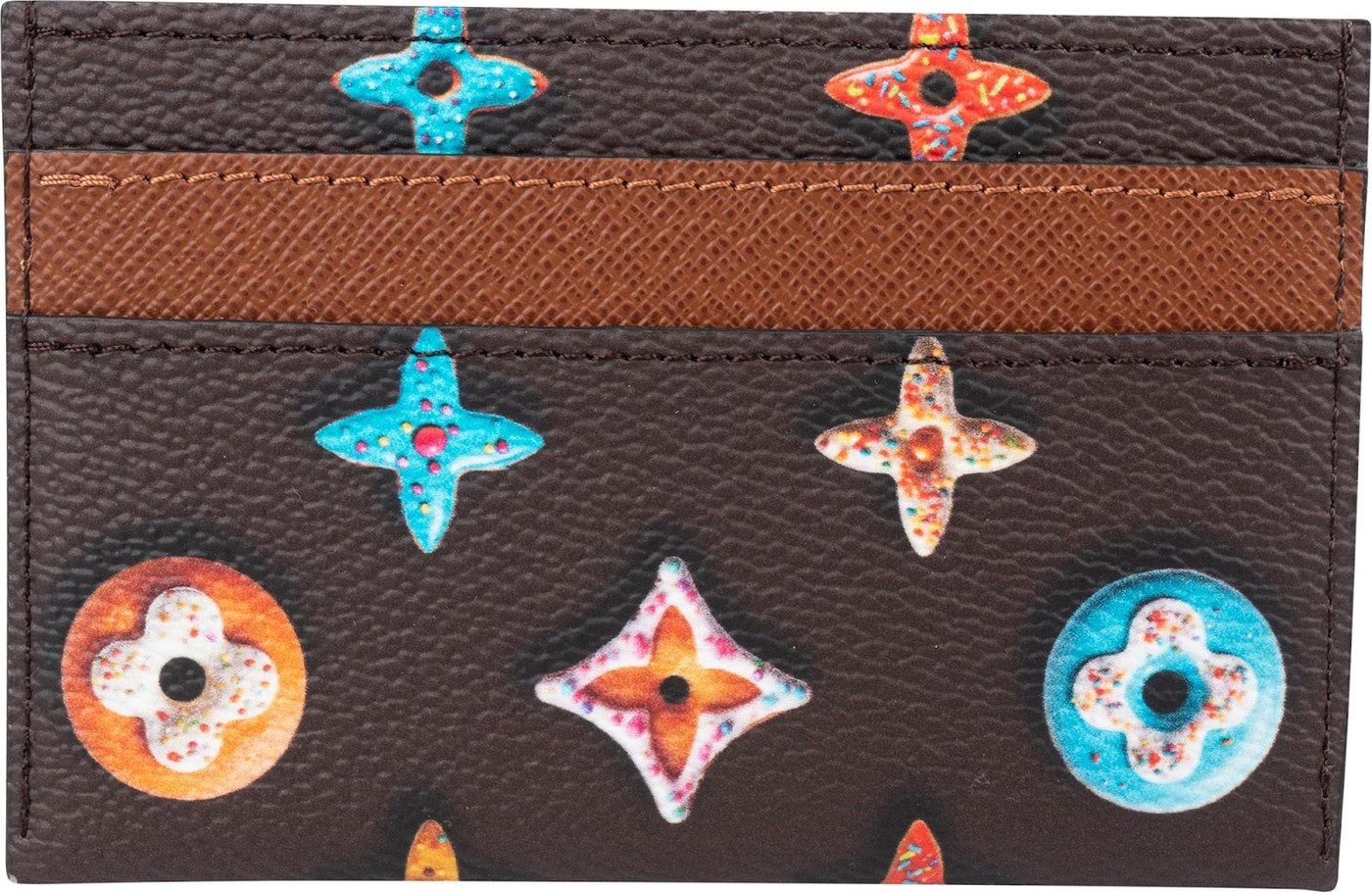 Louis Vuitton Monogram Chocolate Donut Double Card Holder Wallet