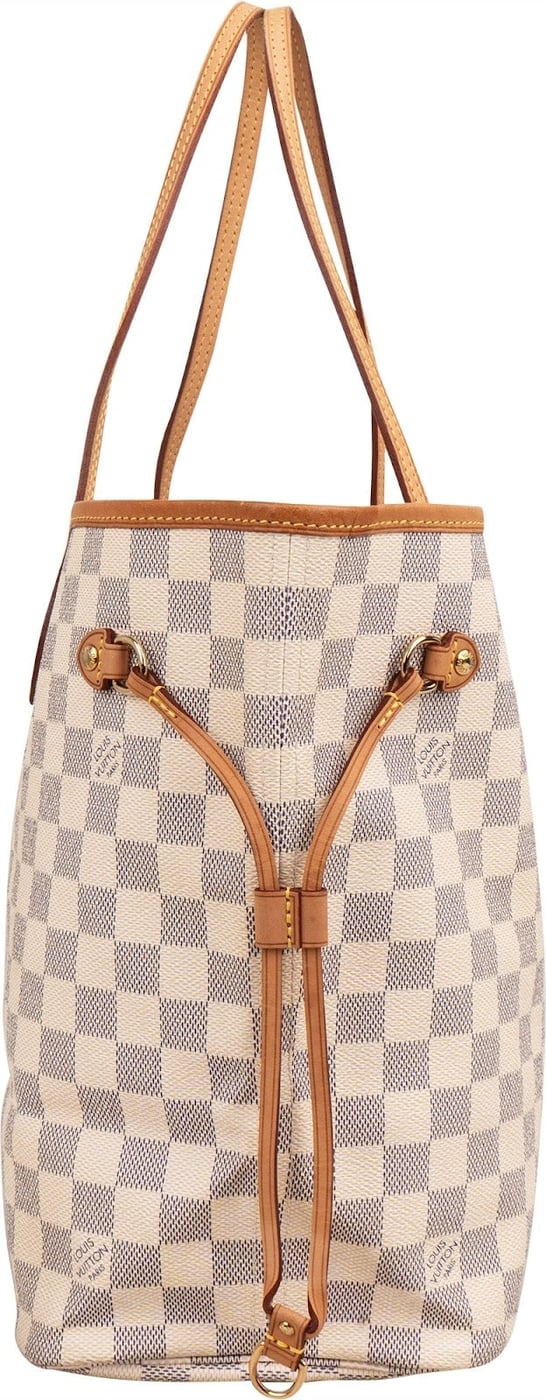 Louis Vuitton Monogram Damier Azur Canvas Neverfull MM Shoulder Bag