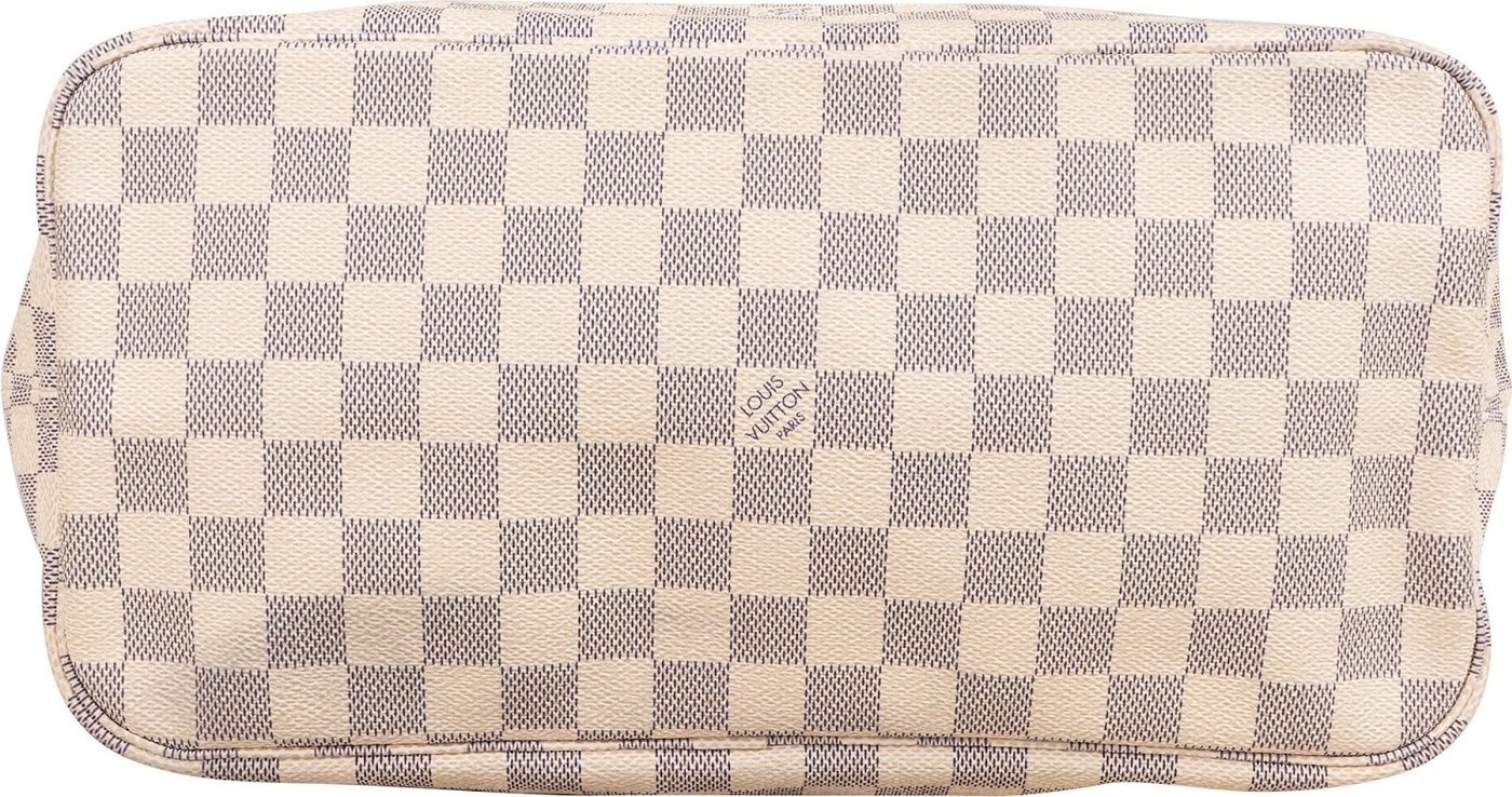 Louis Vuitton Monogram Damier Azur Canvas Neverfull MM Shoulder Bag
