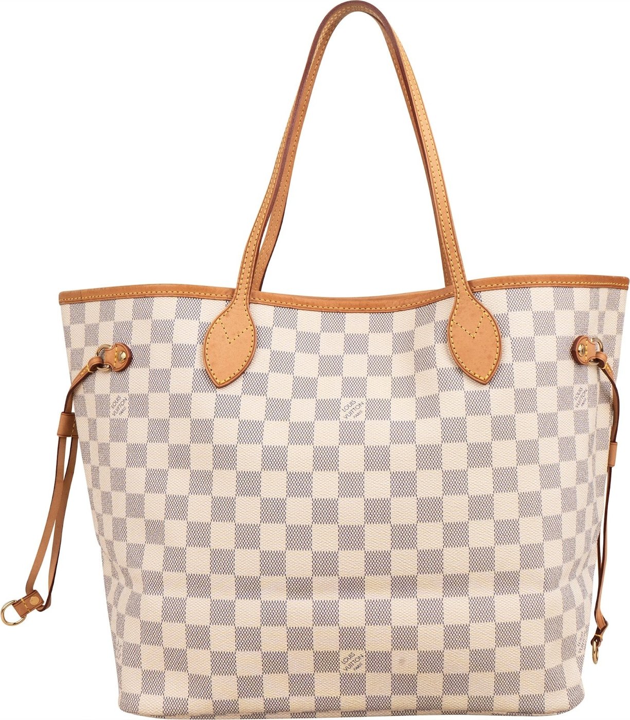 Louis Vuitton Monogram Damier Azur Canvas Neverfull MM Shoulder Bag