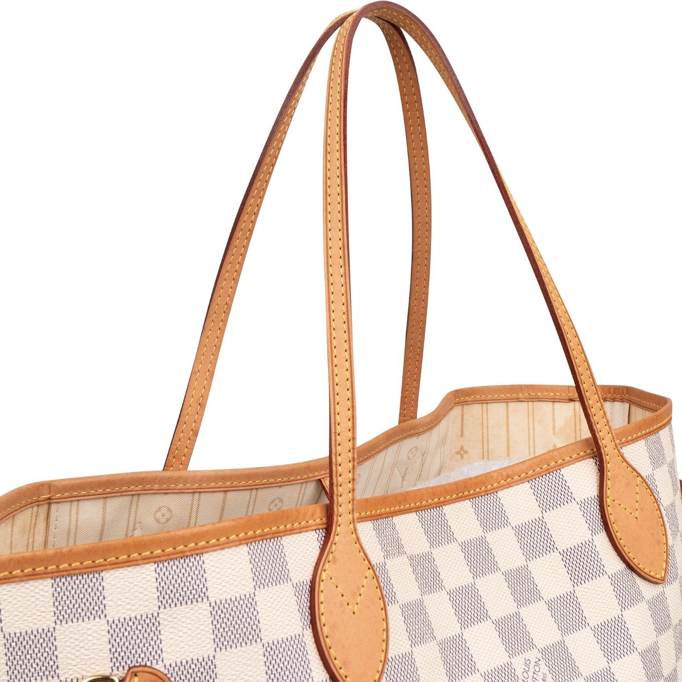 Louis Vuitton Monogram Damier Azur Canvas Neverfull MM Shoulder Bag