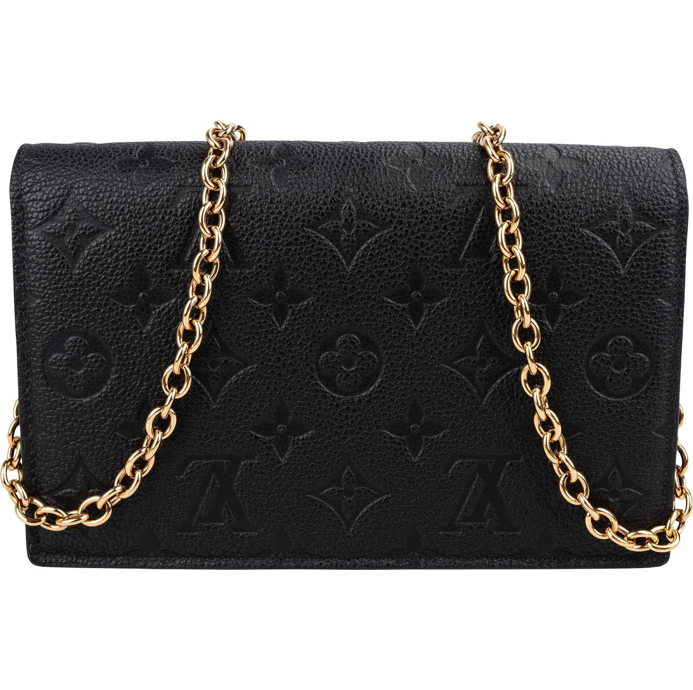 Louis Vuitton Noir Leather Empreinte Monogram Vavin Chain Crossbody Bag