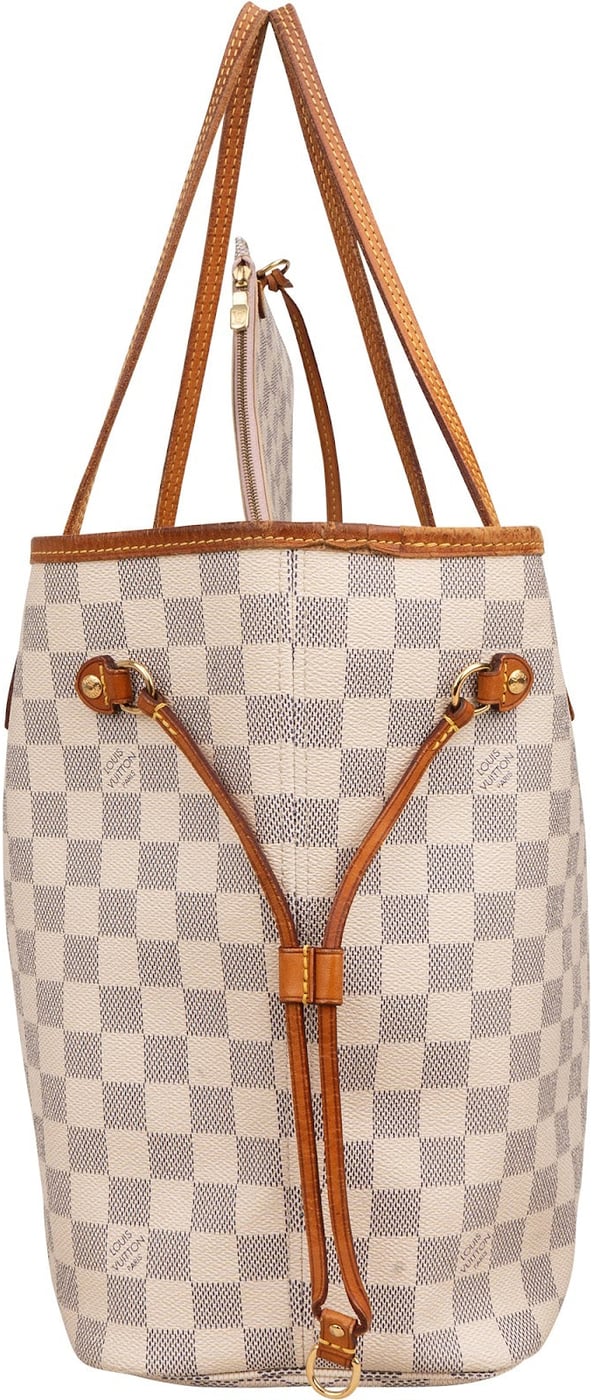 Louis Vuitton Monogram Damier Azur Canvas Neverfull MM Shoulder Bag